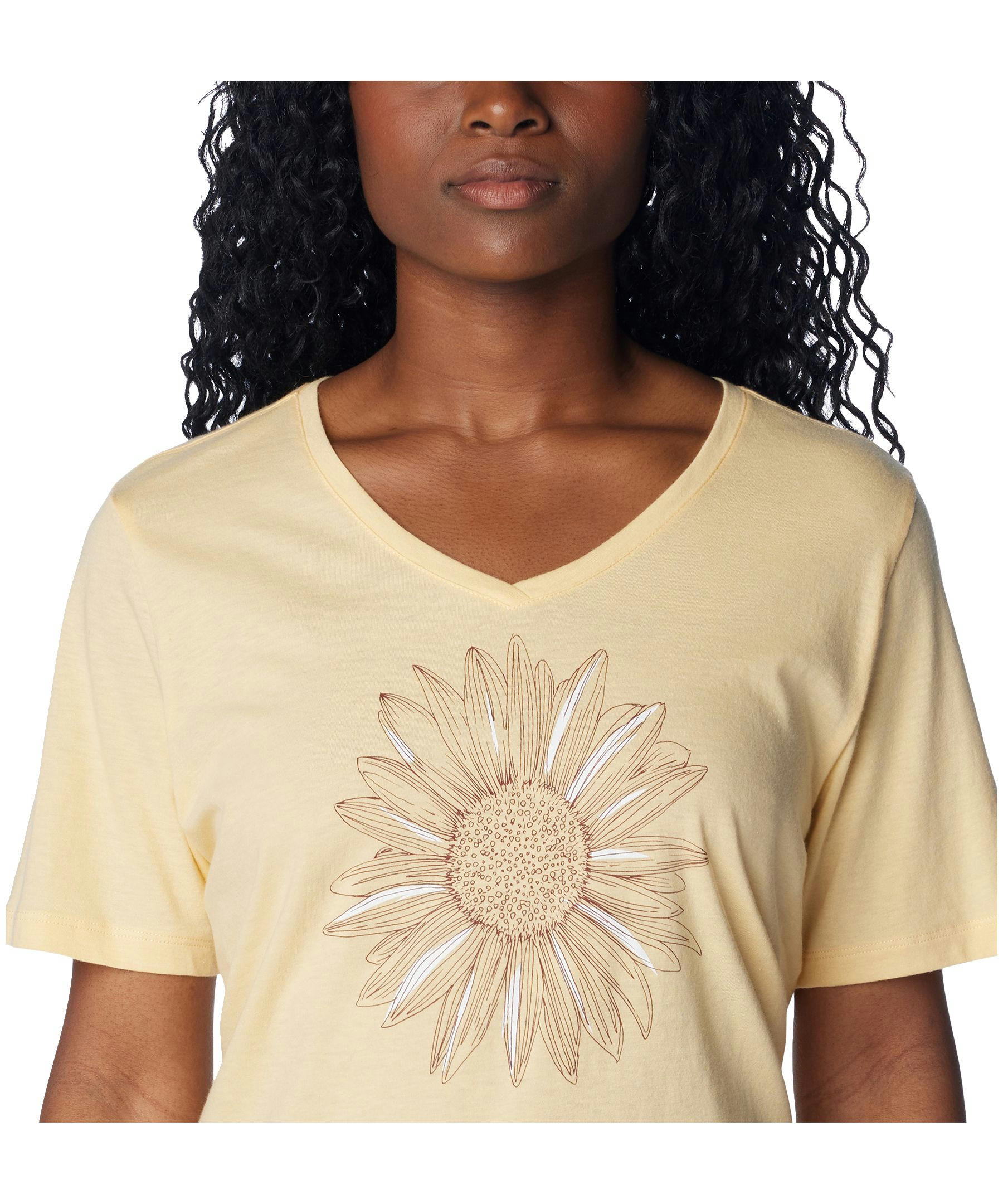 Columbia Women's Bluebird Day Relaxed Fit V Neck T Shirt