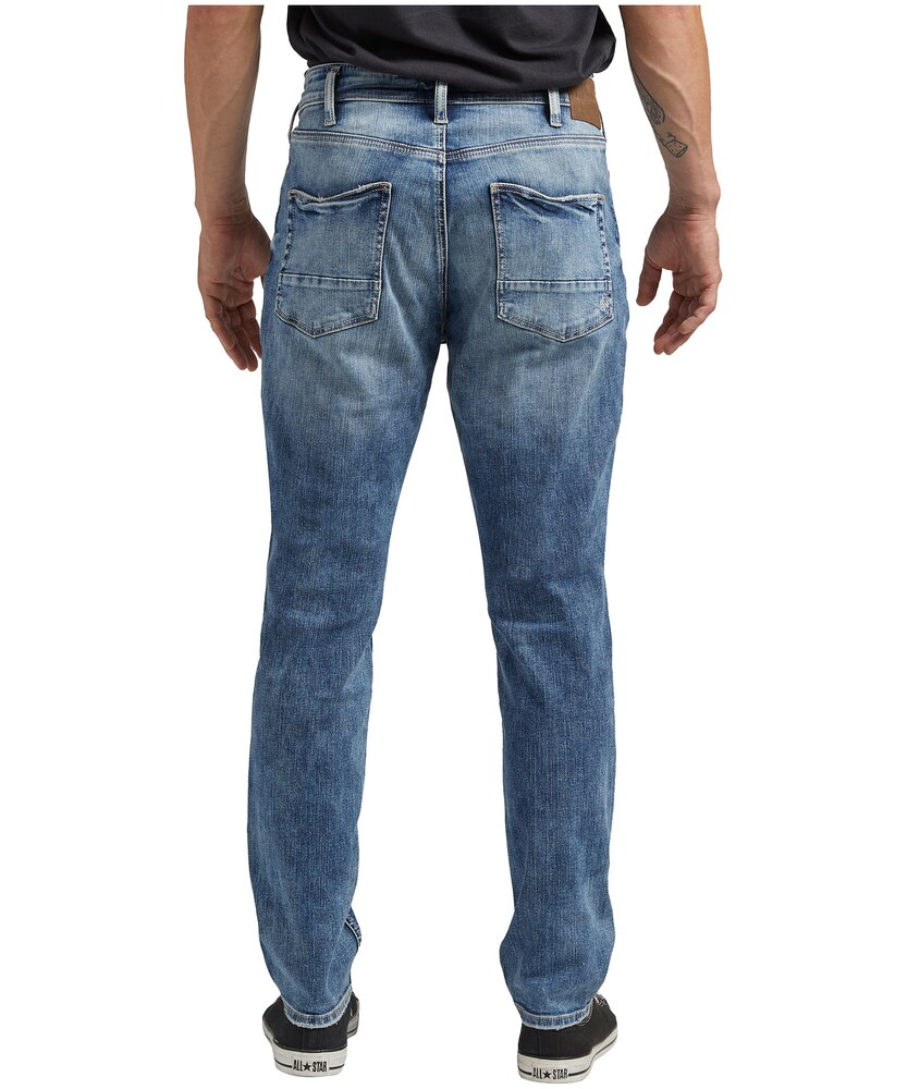 Silver Men's Risto High Rise Athletic Fit Skinny Jeans