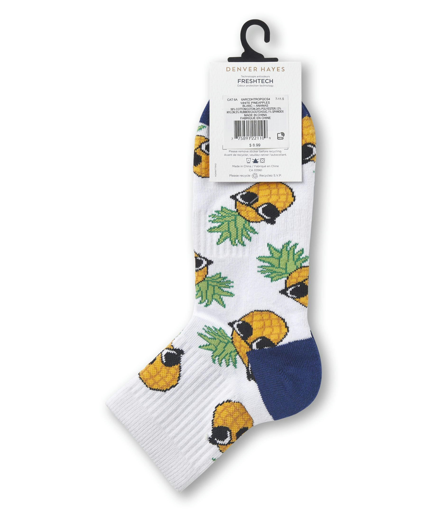 Denver Hayes Men's FRESHTECH® Tropical Novelty Ankle Socks