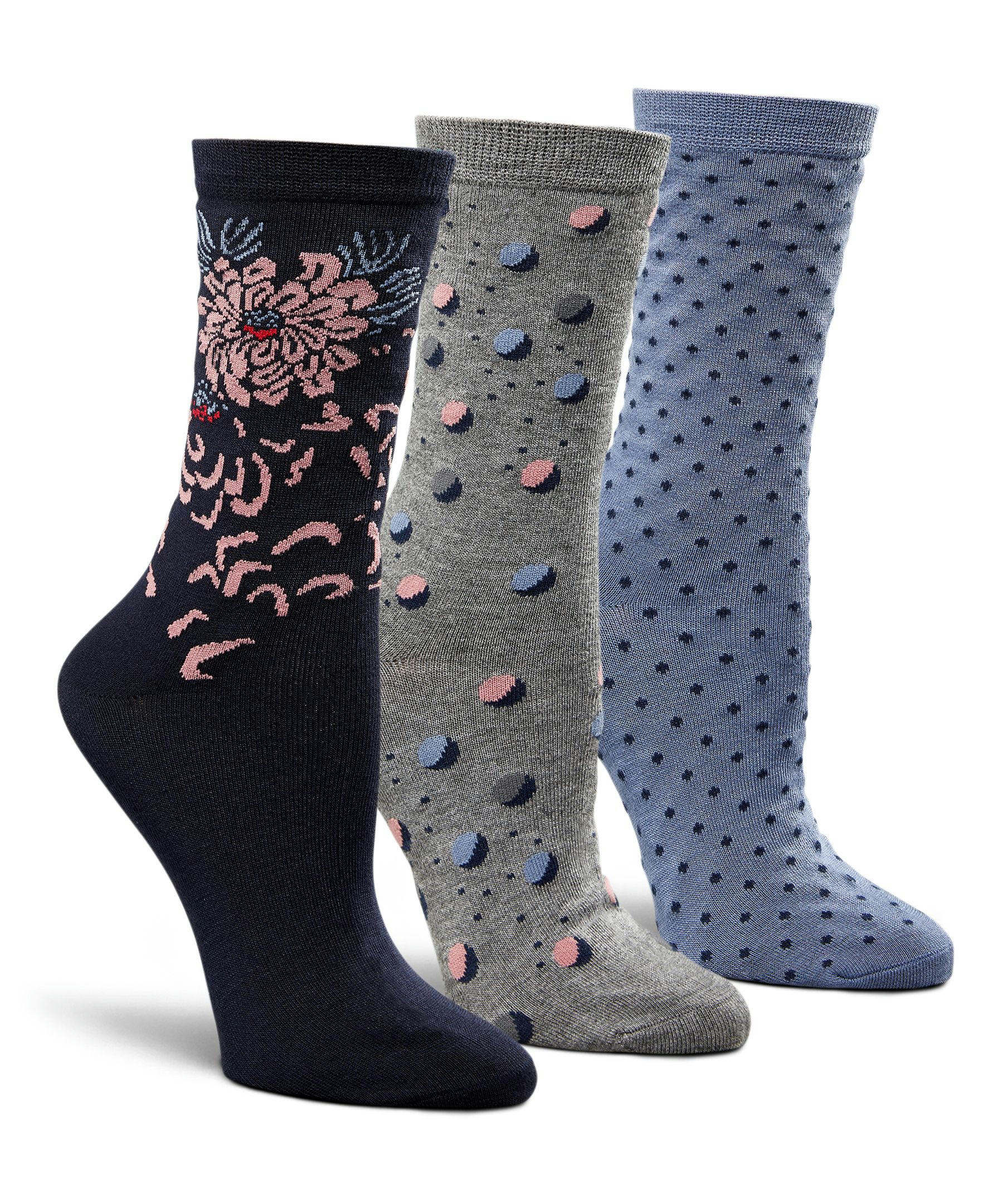 Denver Hayes Women's 3 Pack Bamboo Crew Socks