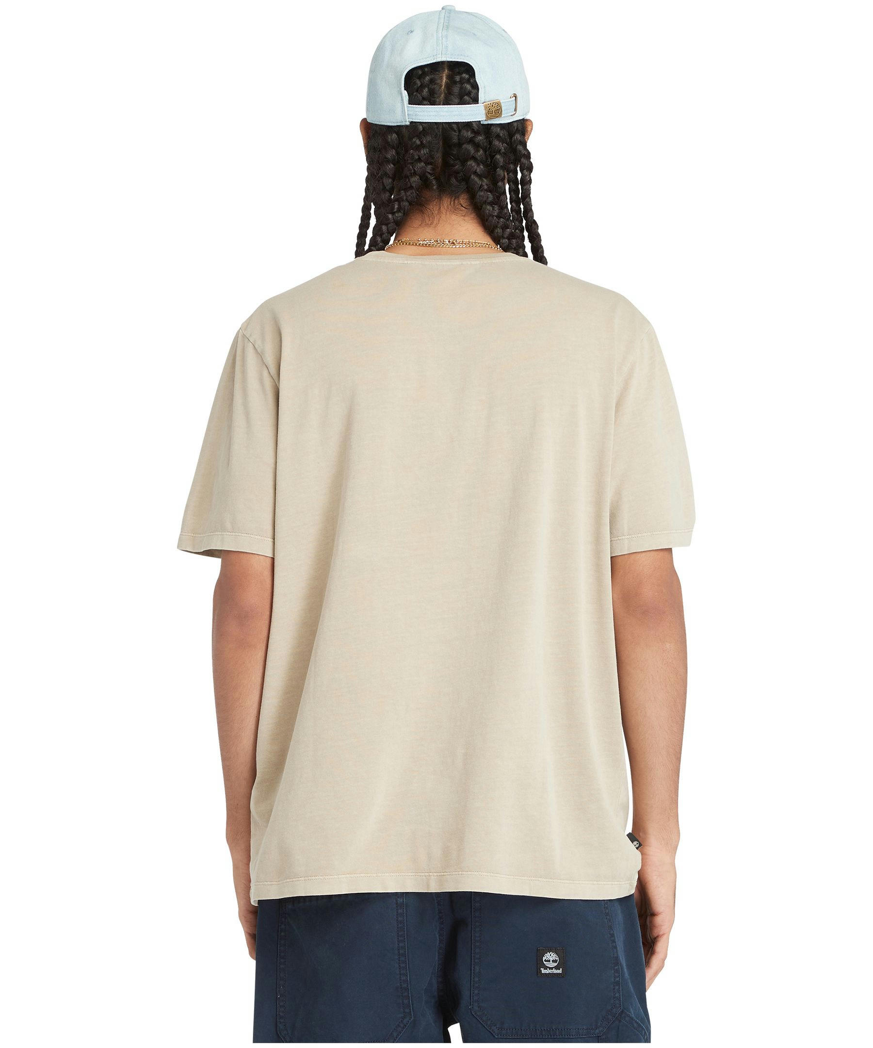 Timberland Men's Graphic Logo Garment Dye T Shirt