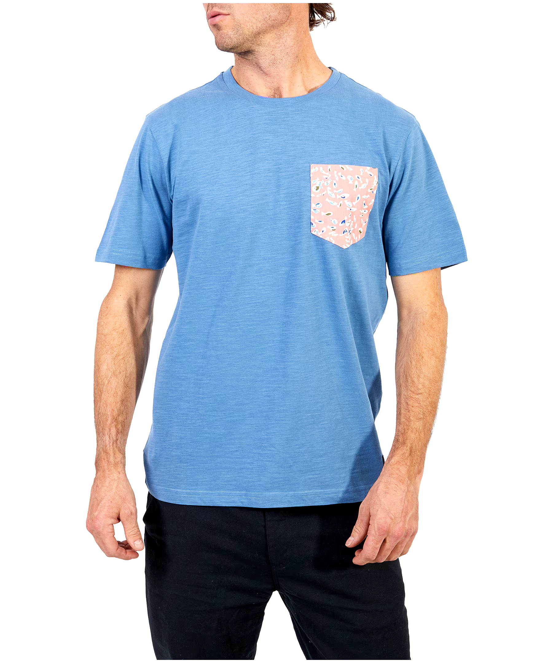 Men's Slub With Contrast Pocket T Shirt