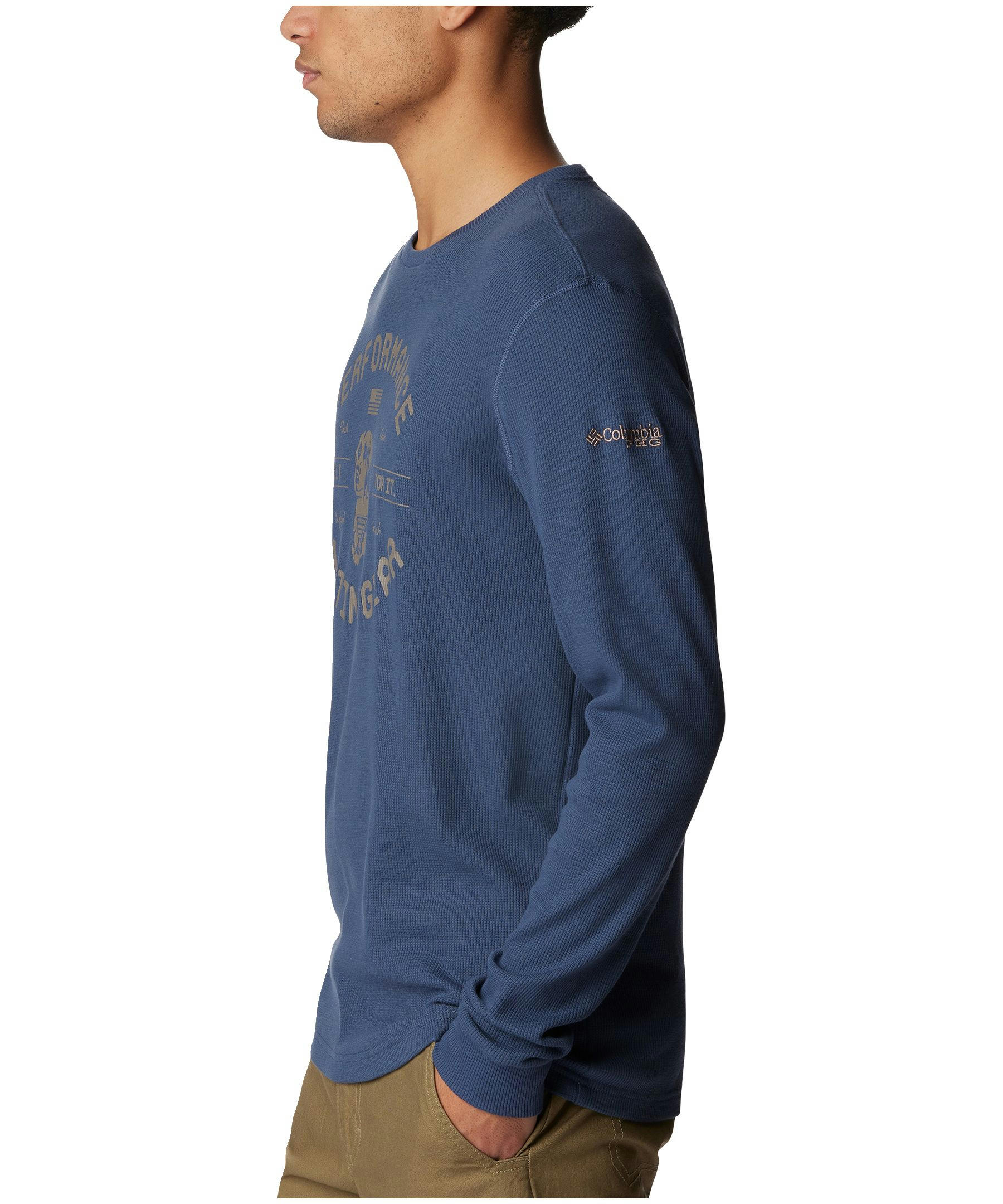 Columbia Men's Built For It Performance Hunting Gear Long Sleeve Waffle T Shirt
