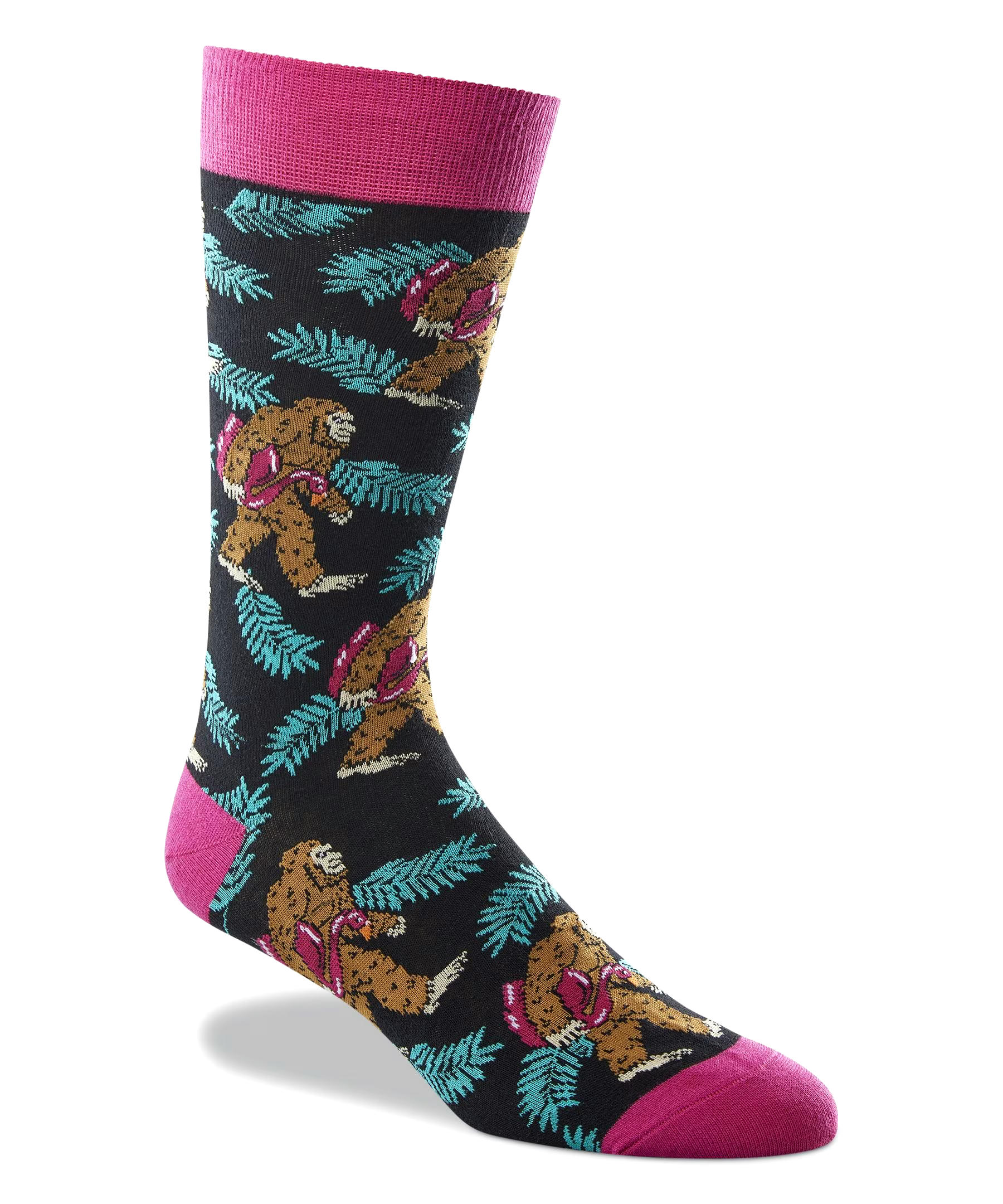 Denver Hayes Men's FRESHTECH® Tropical Pattern Casual Crew Socks