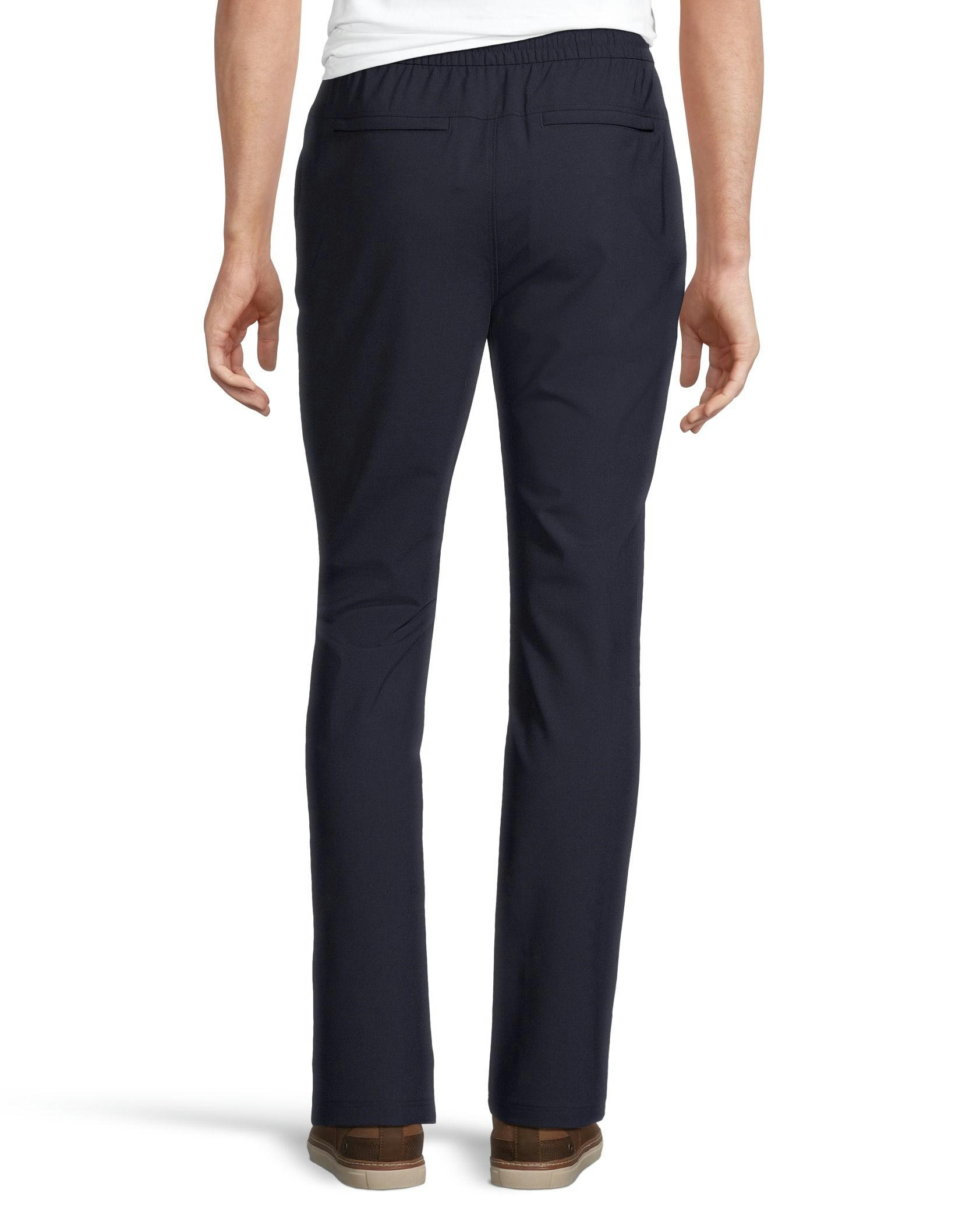 DENVER HAYES Men's Slim Fit Stretch Waist Wool Pull-On Hybrid Pants