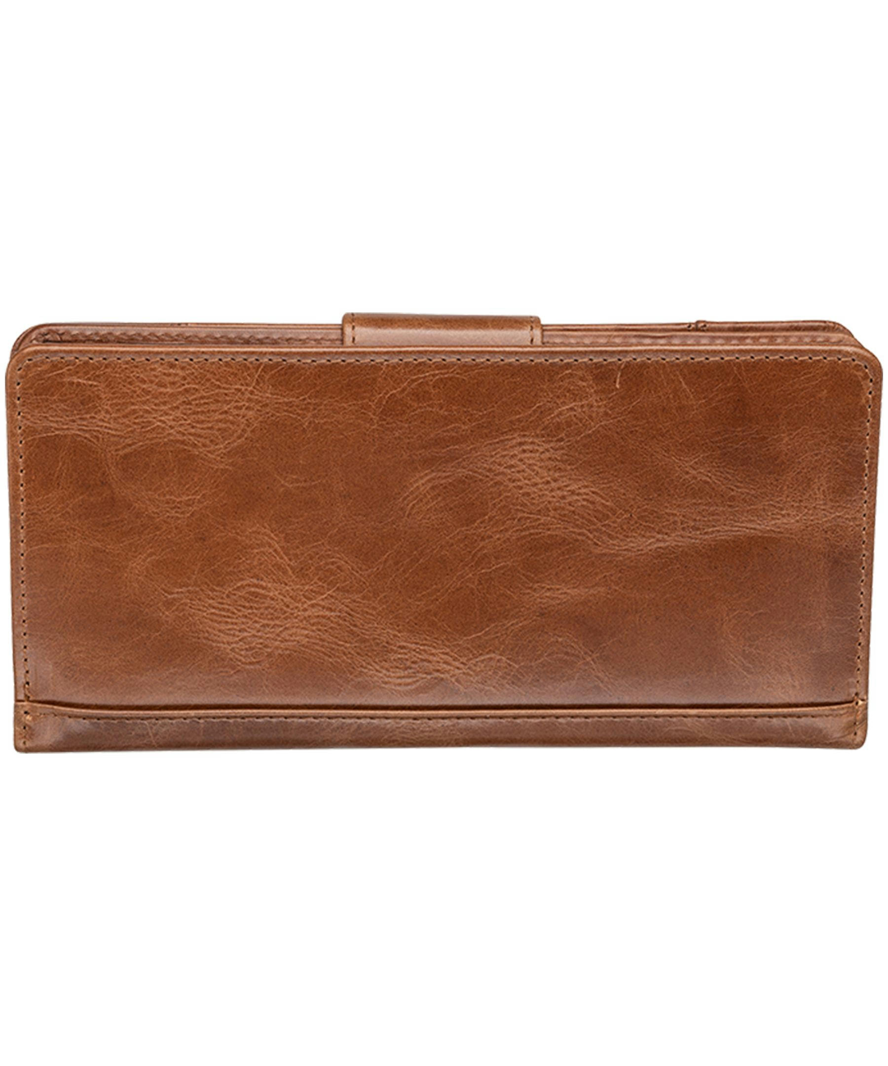 Mancini Leather Goods Women's Casablanca RFID Secure Clutch Wallet Cognac