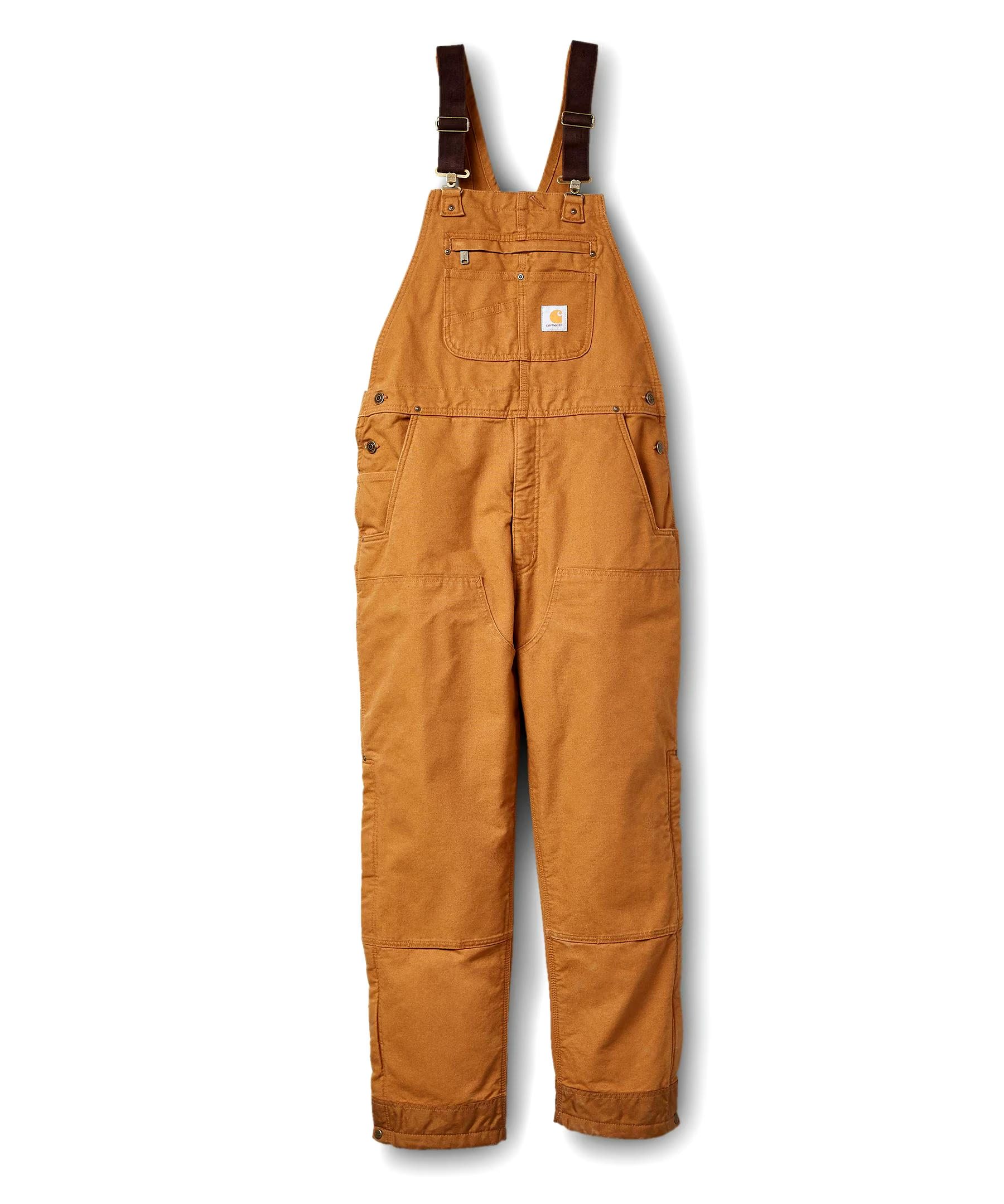Carhartt Men's Quilt Lined Duck Bib Overalls -  Black