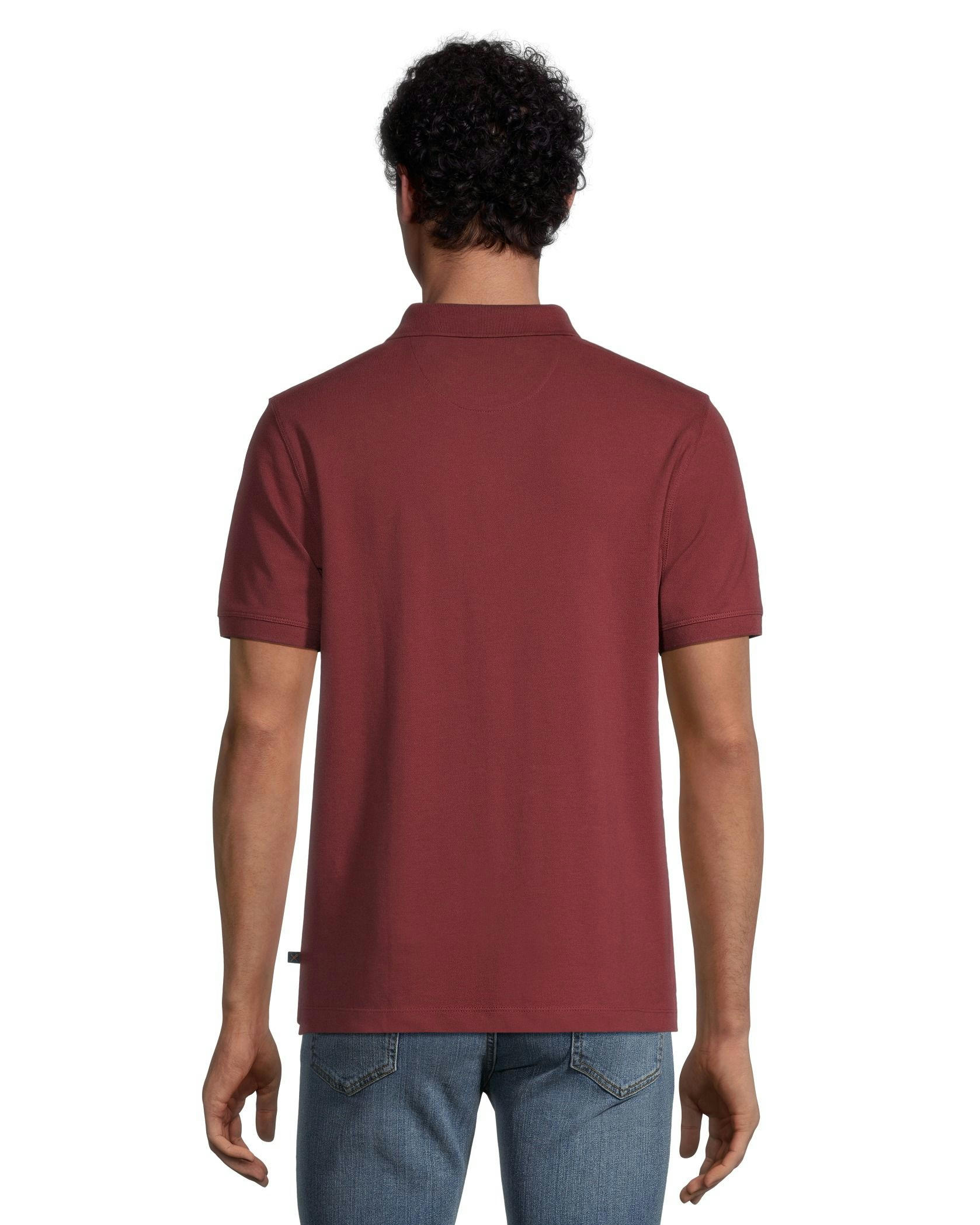 Denver Hayes Men's 50 Wash Stretch Short Sleeve Modern Fit Pique Polo Shirt