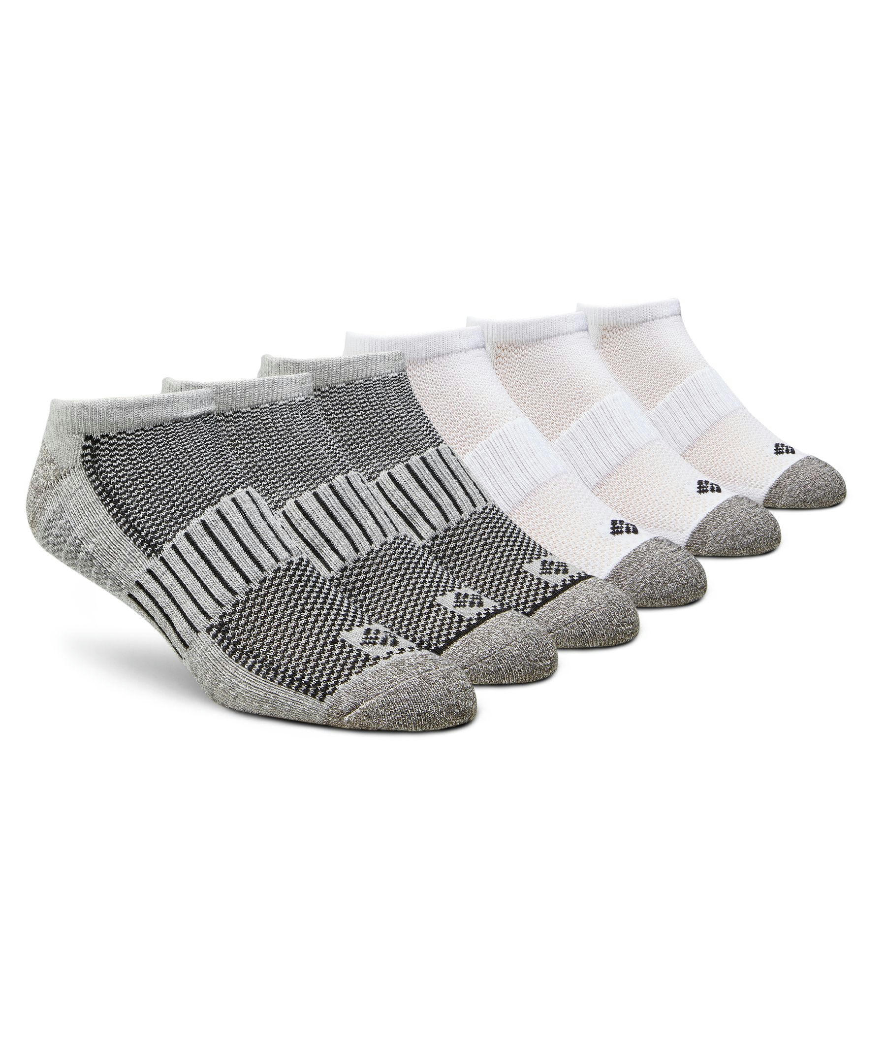 Columbia Men's 6 Pack Moisture Guard No Show Sport Socks - Black Blue