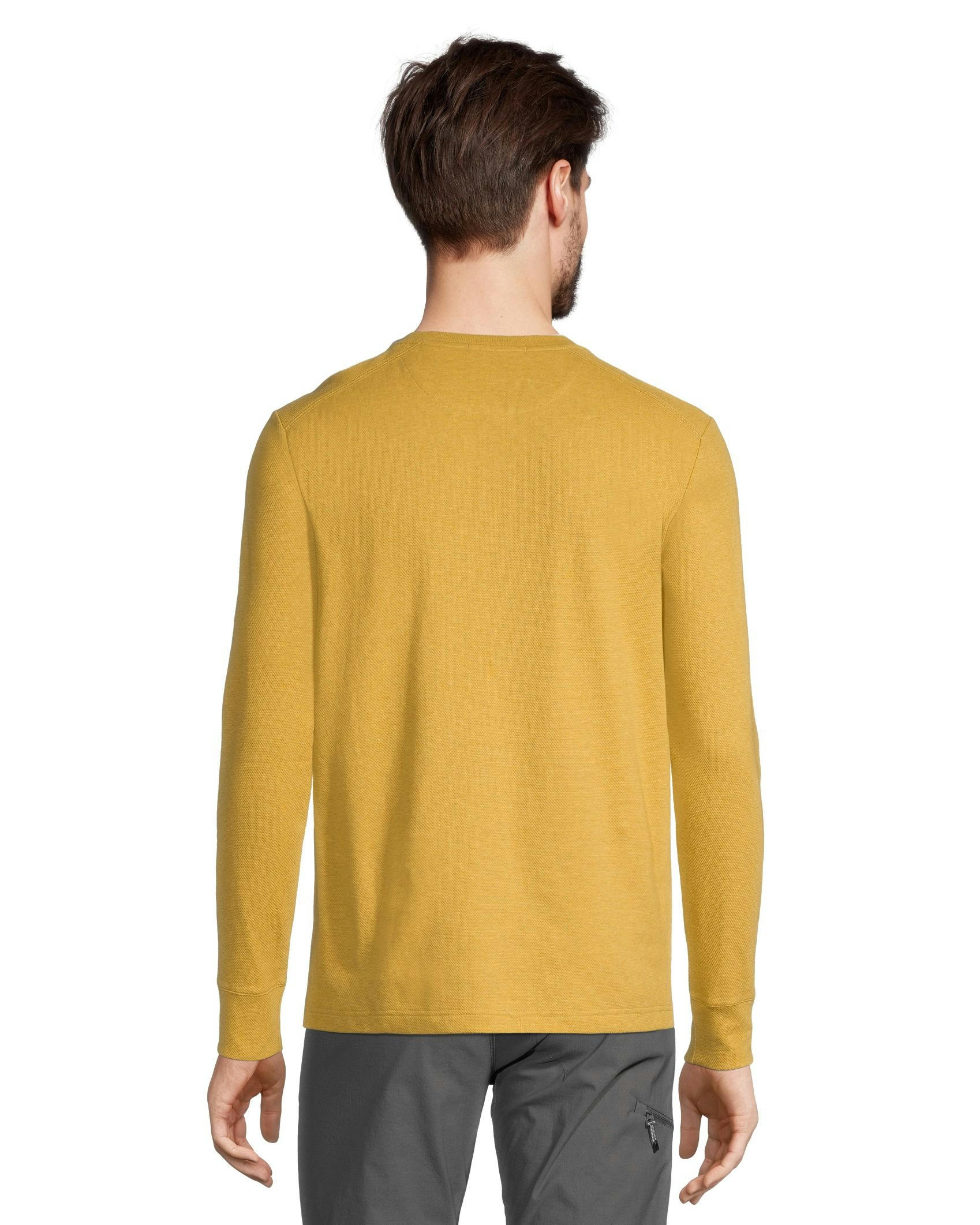 WindRiver Men's Birdseye Long Sleeve Comfort Dry Henley Shirt