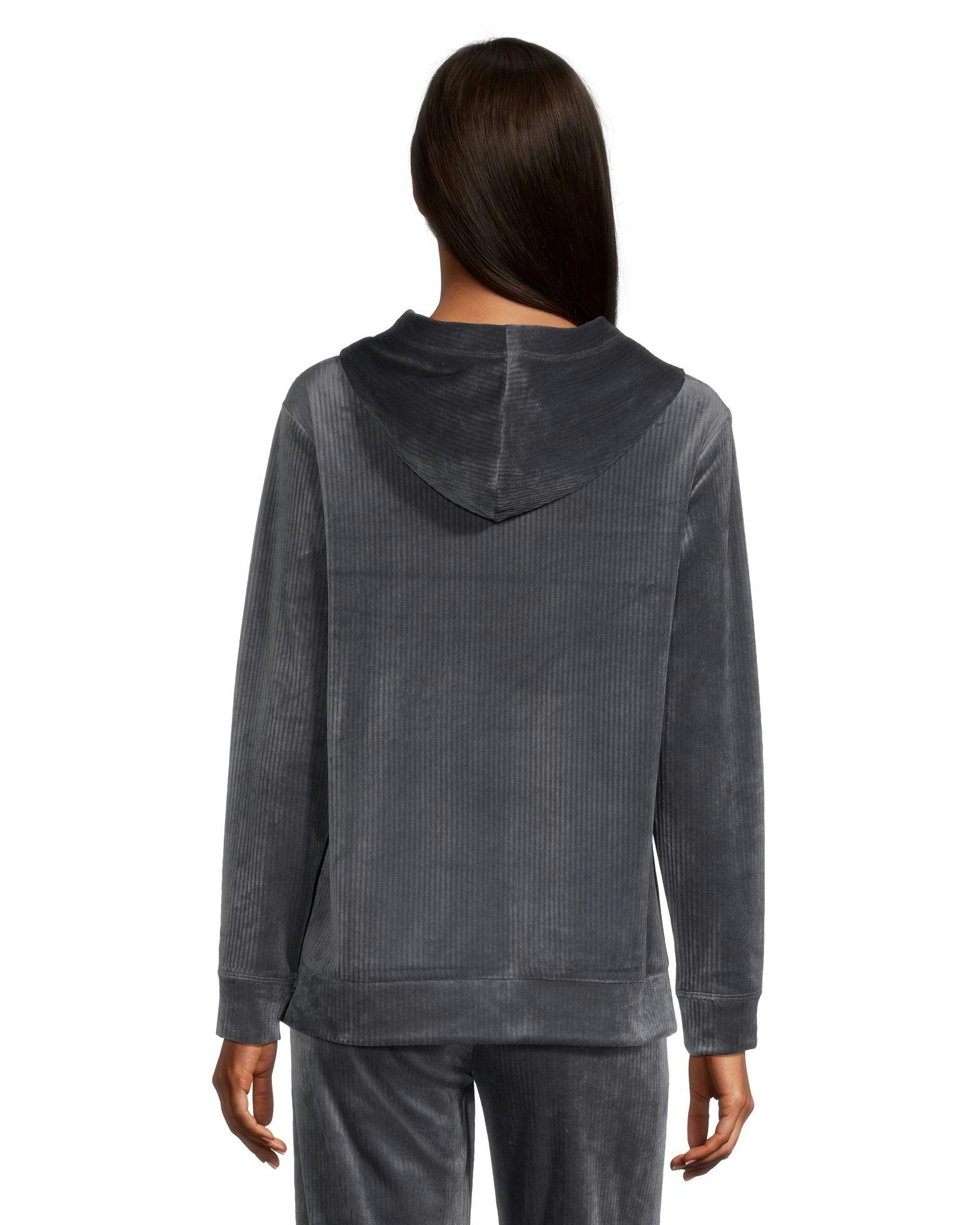 Denver Hayes Women's Plush Velour Hooded Lounge Pullover