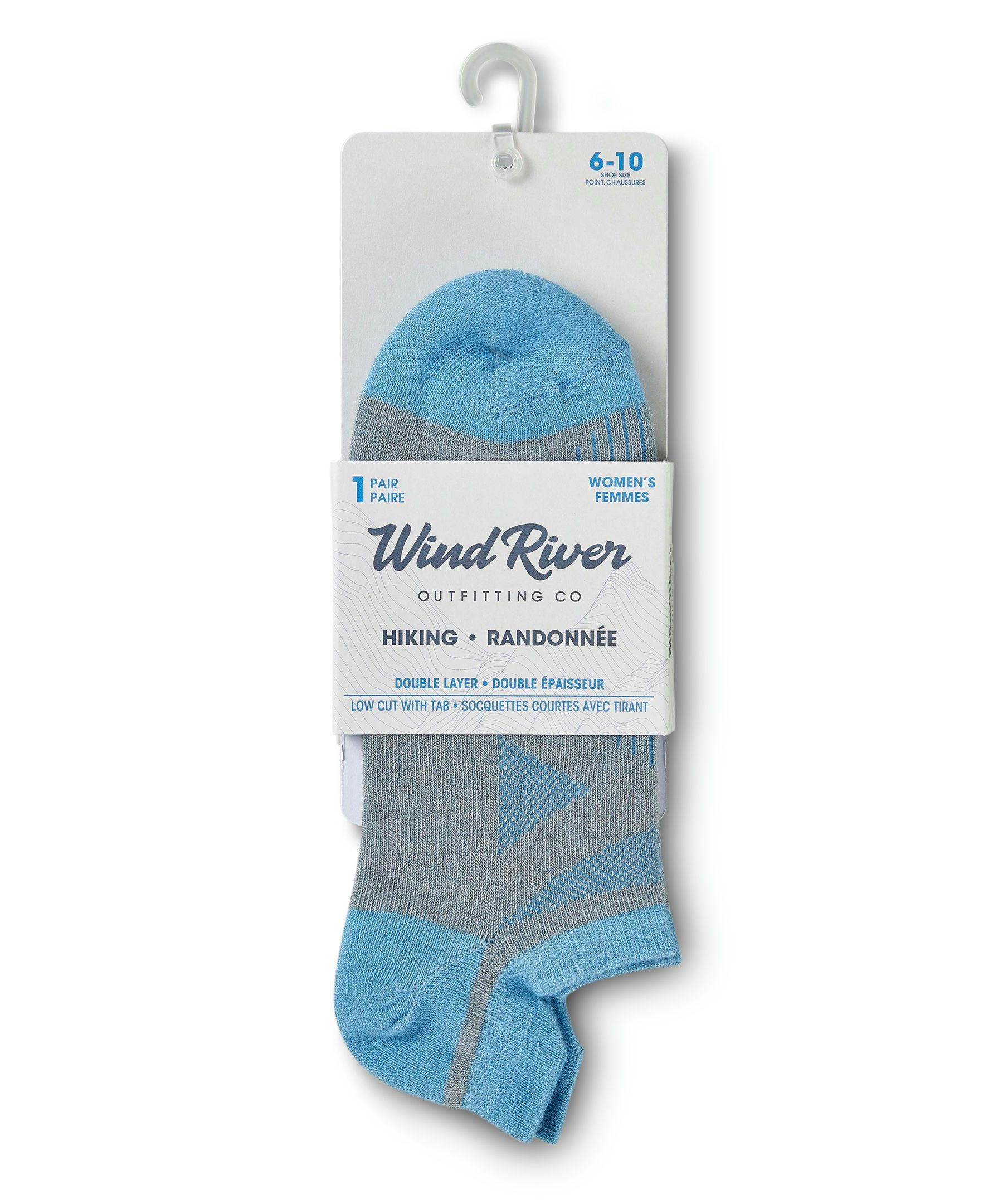 WindRiver Women's Double Layer Hiking Low Cut Socks with Pull Tab
