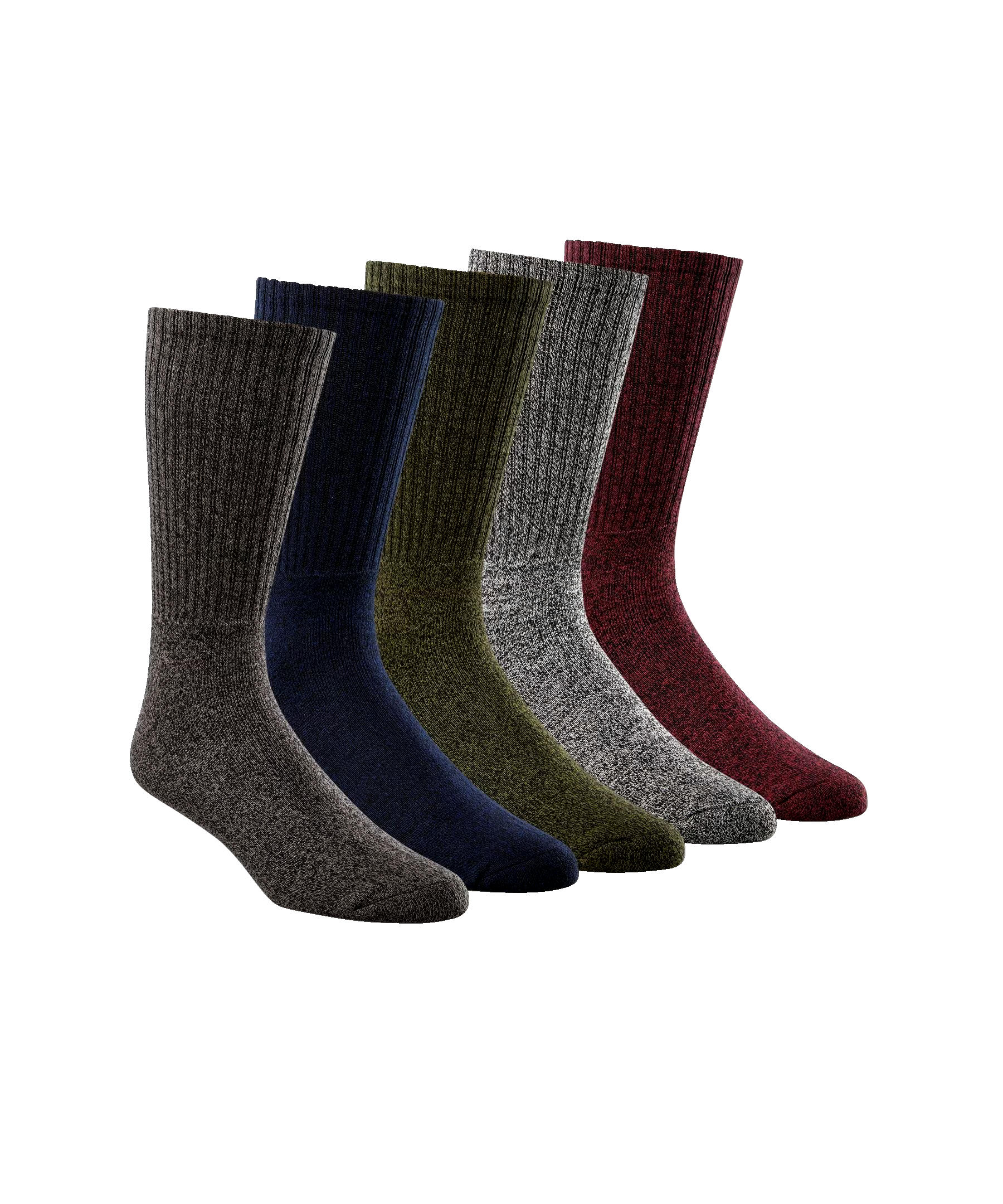 Denver Haye Men's 5-Pack Casual Crew Socks
