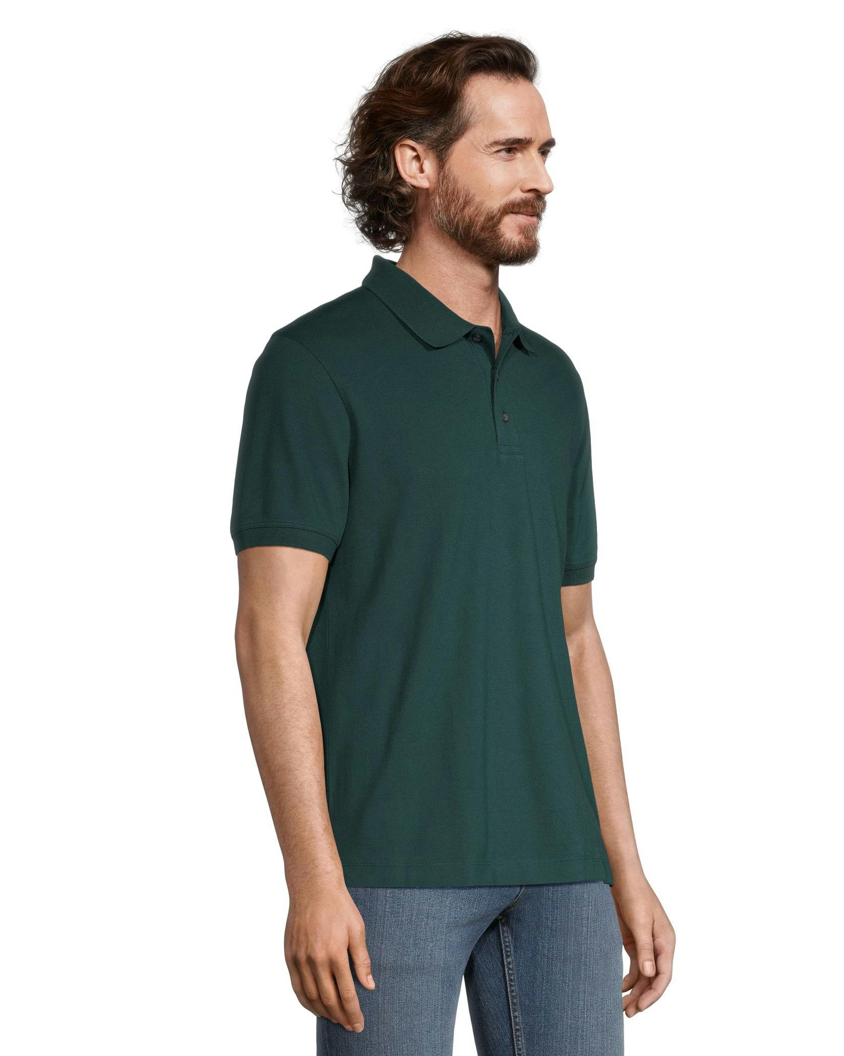 Denver Hayes Men's 50 Wash Stretch Pique Classic Fit Polo Shirt