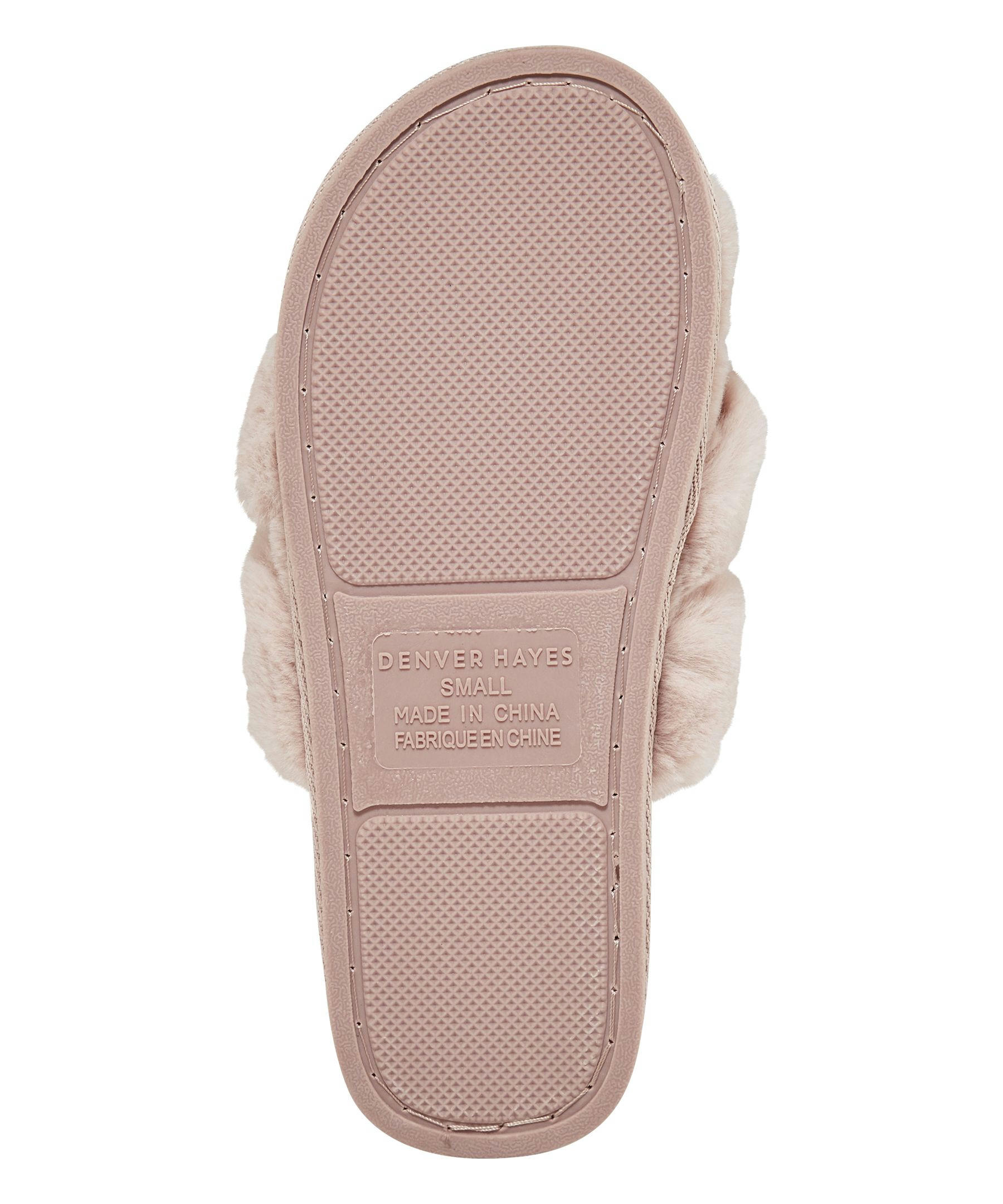 Denver Hayes Women's Criss-Cross Faux Fur Slide