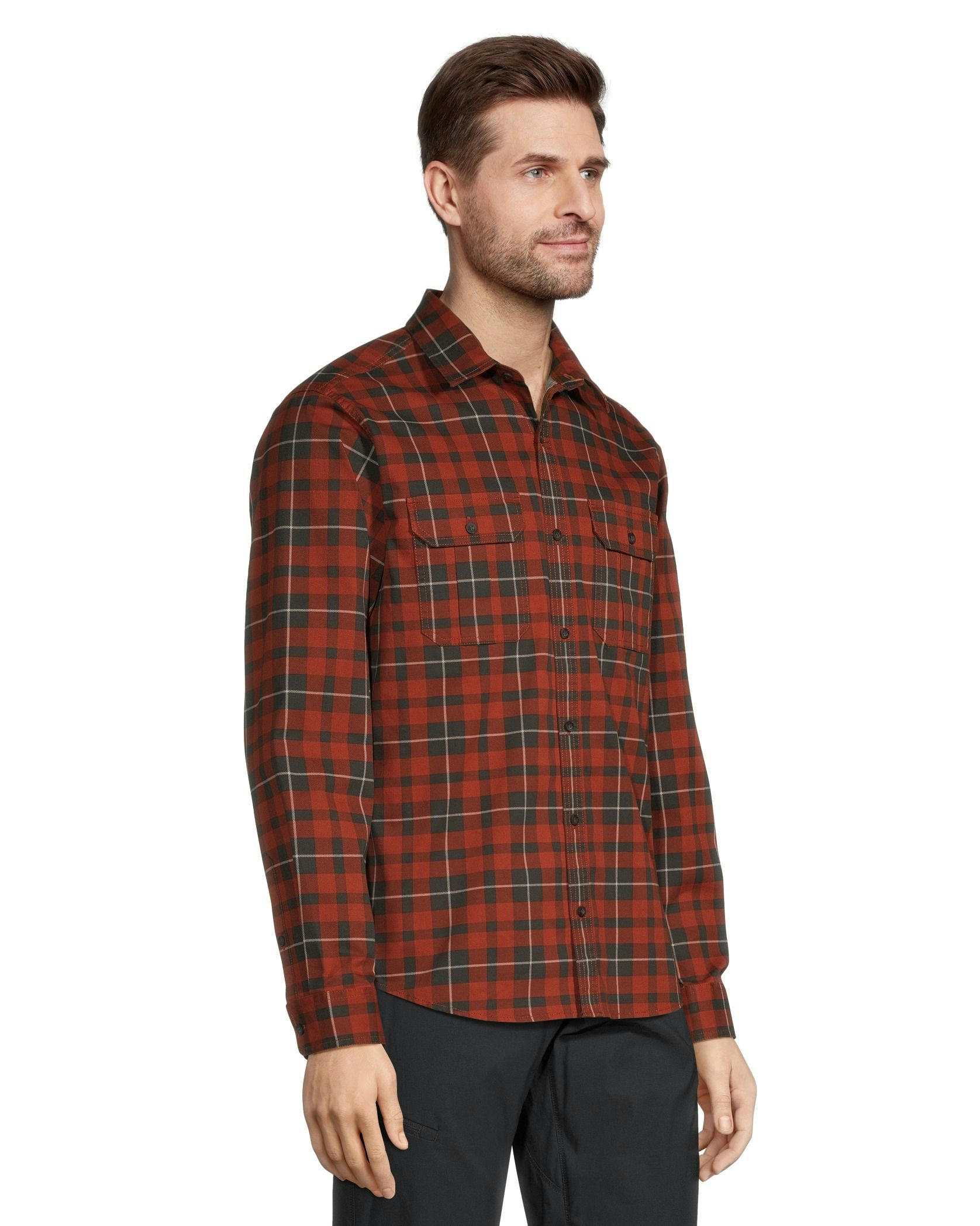 WindRiver Men's Classic Fit Long Sleeve Printed Utility Shirt