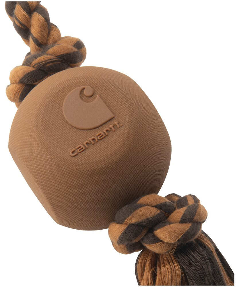 Carhartt Durable 3 Ply Cotton Dog Rope Pull and Throw Chew Toy - Carhartt Brown