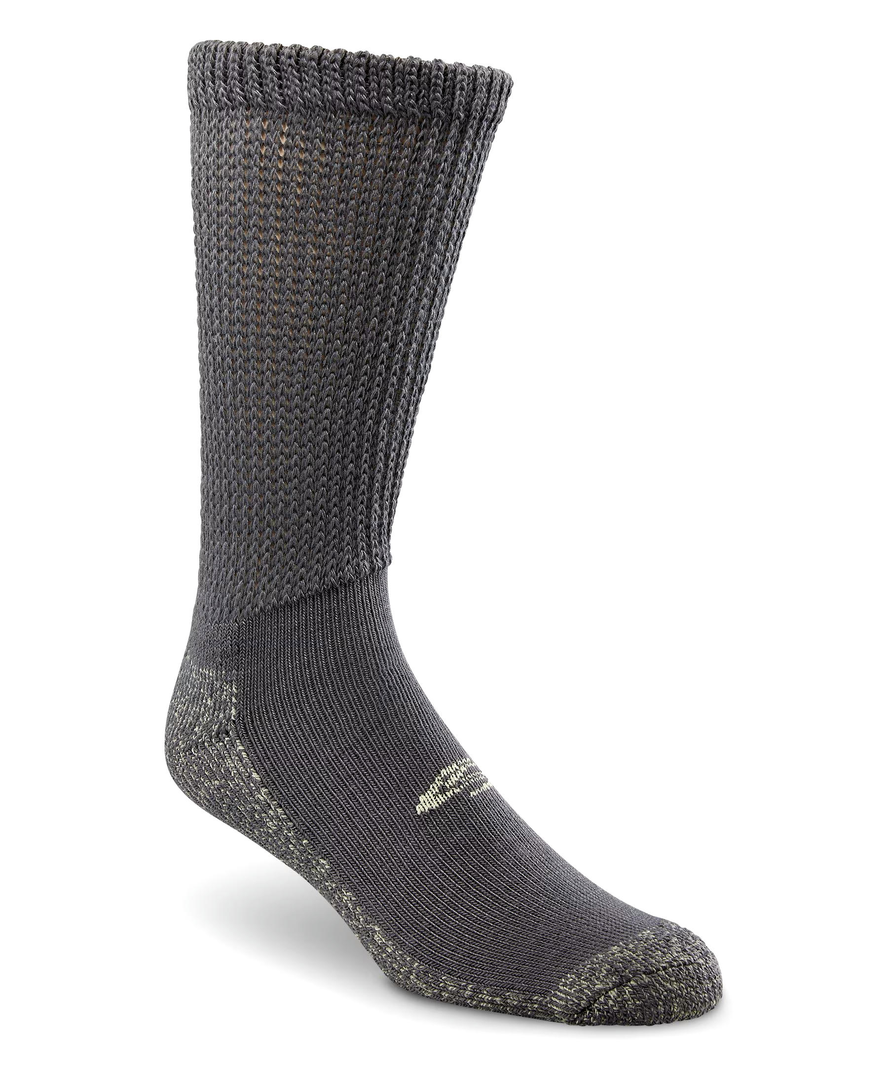 Copper Sole Men's 2 Pack Copper Non Binding Crew Socks