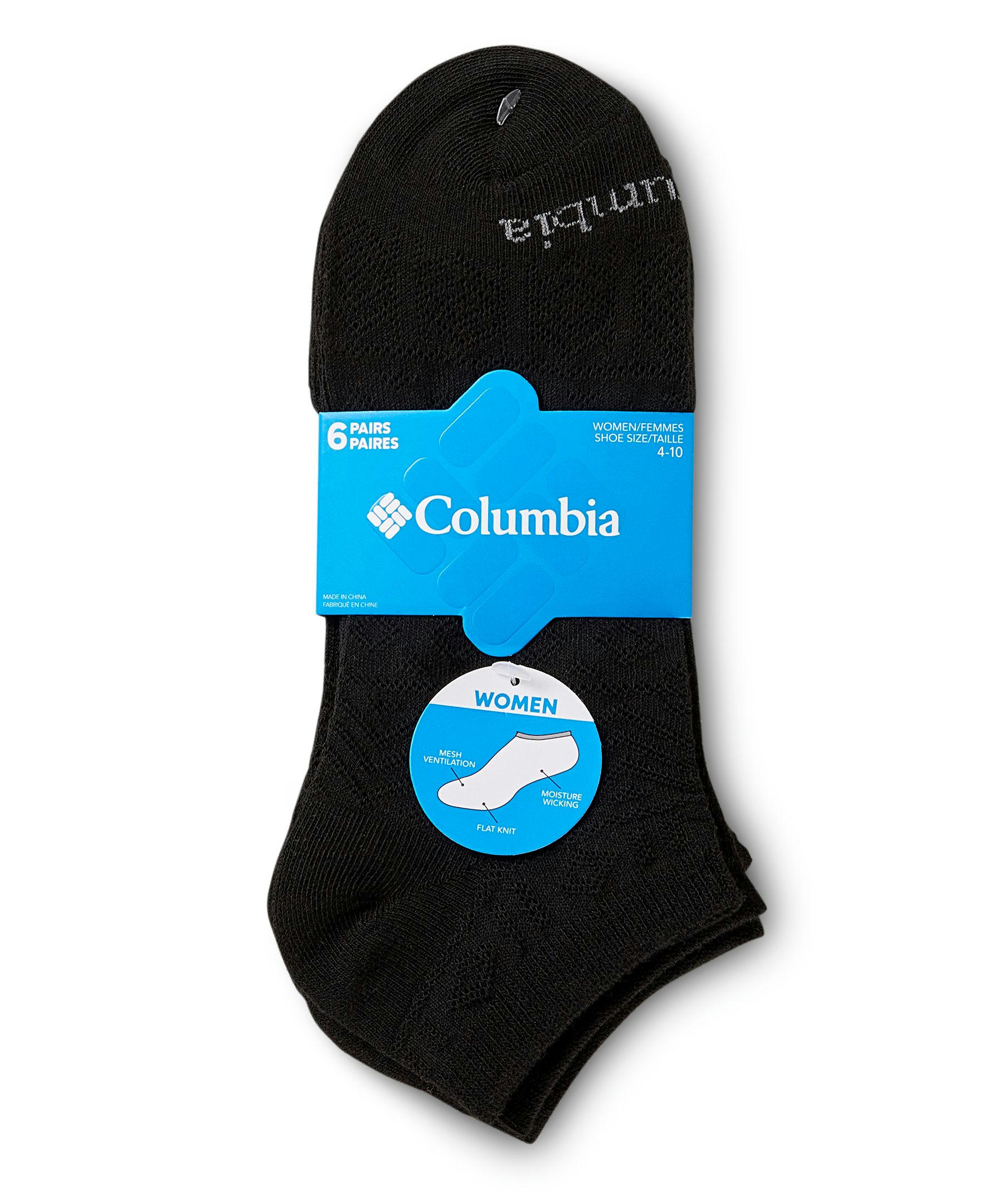 Columbia Women's 6 Pack Pattern Mesh No Show Socks
