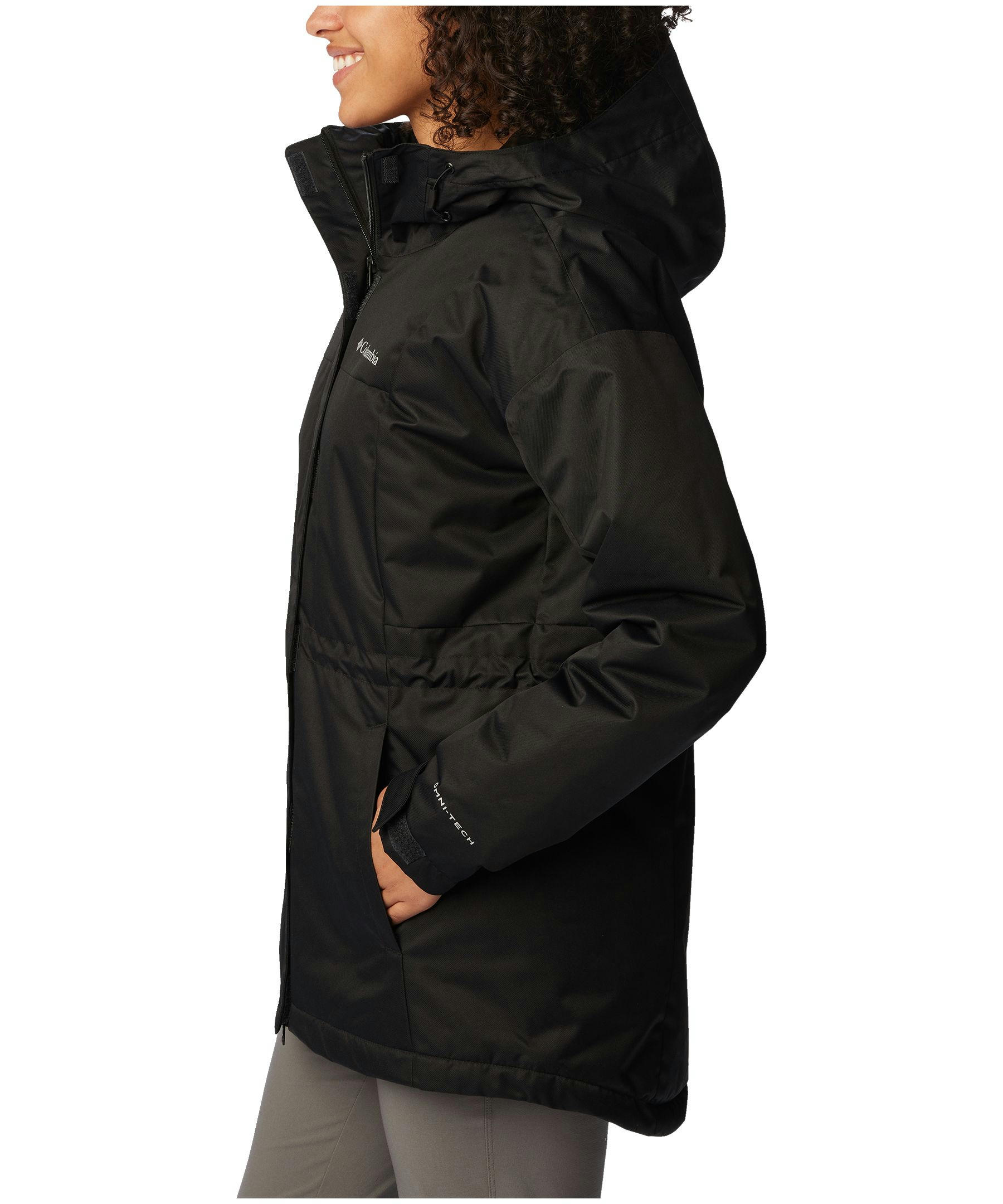 Columbia Women's Hikebound Long Omni-Heat Hooded Insulated Waterproof Rain Jacket