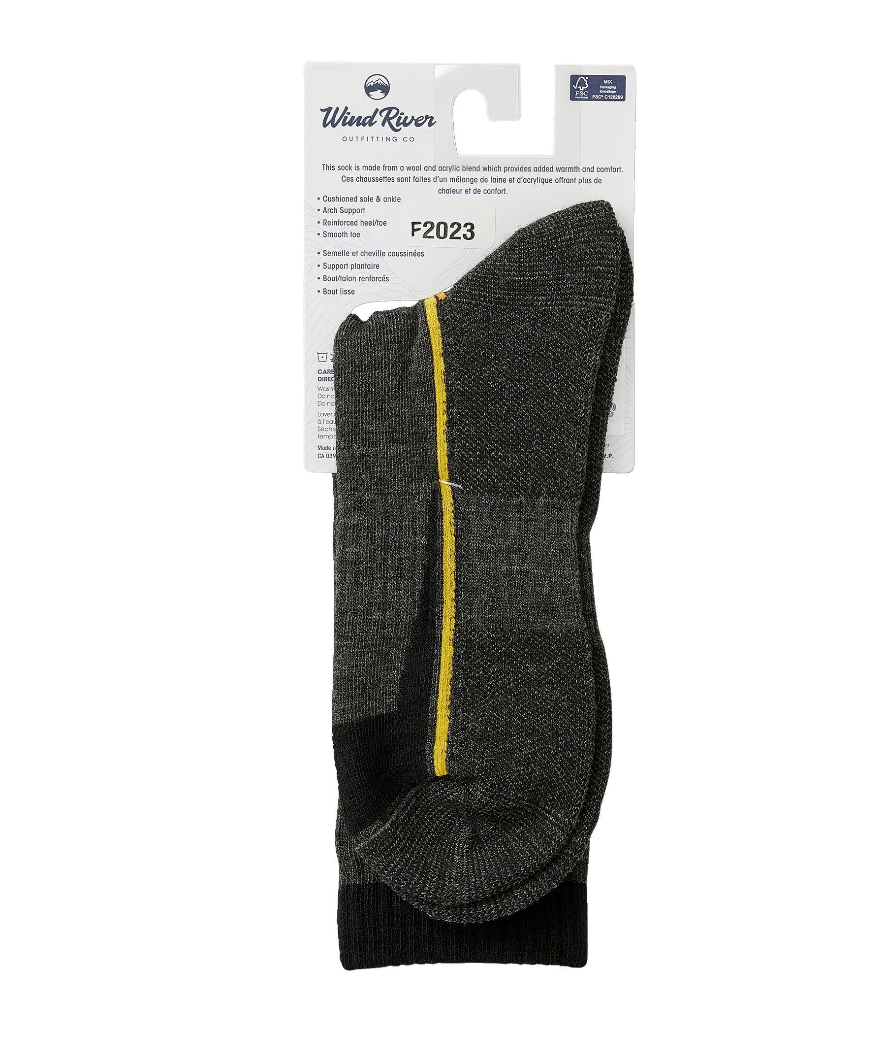 Windriver Men's Lightweight Wool Hiking Crew Socks
