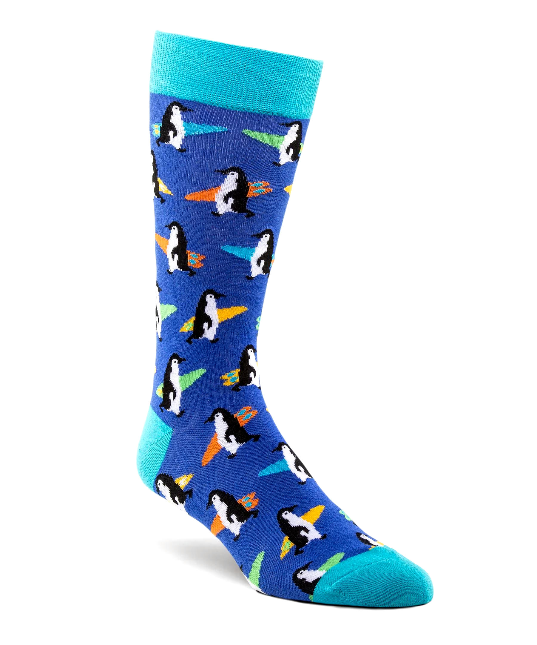 Denver Hayes Men's Novelty Pattern Freshtech Casual Crew Socks