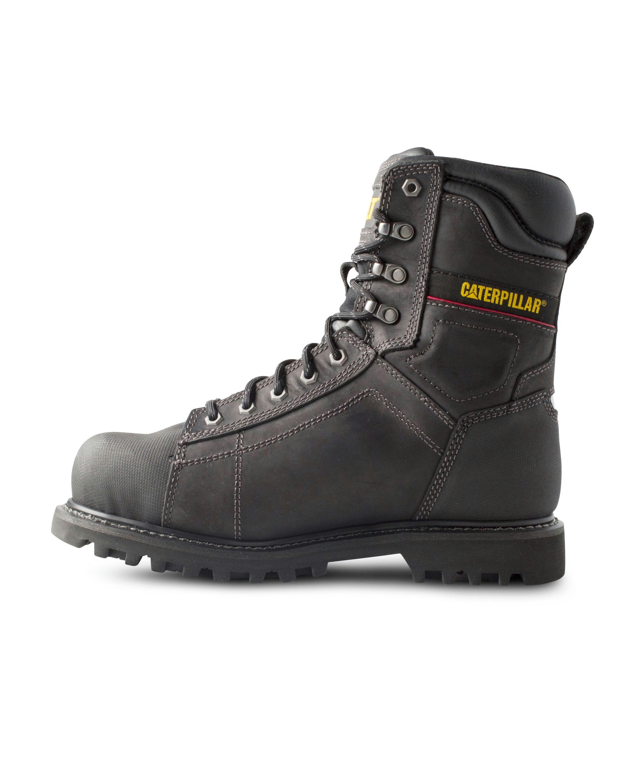 Caterpillar - CAT Men's 8 Inch Control Composite Toe Composite Plate Waterproof Work Boots - Black