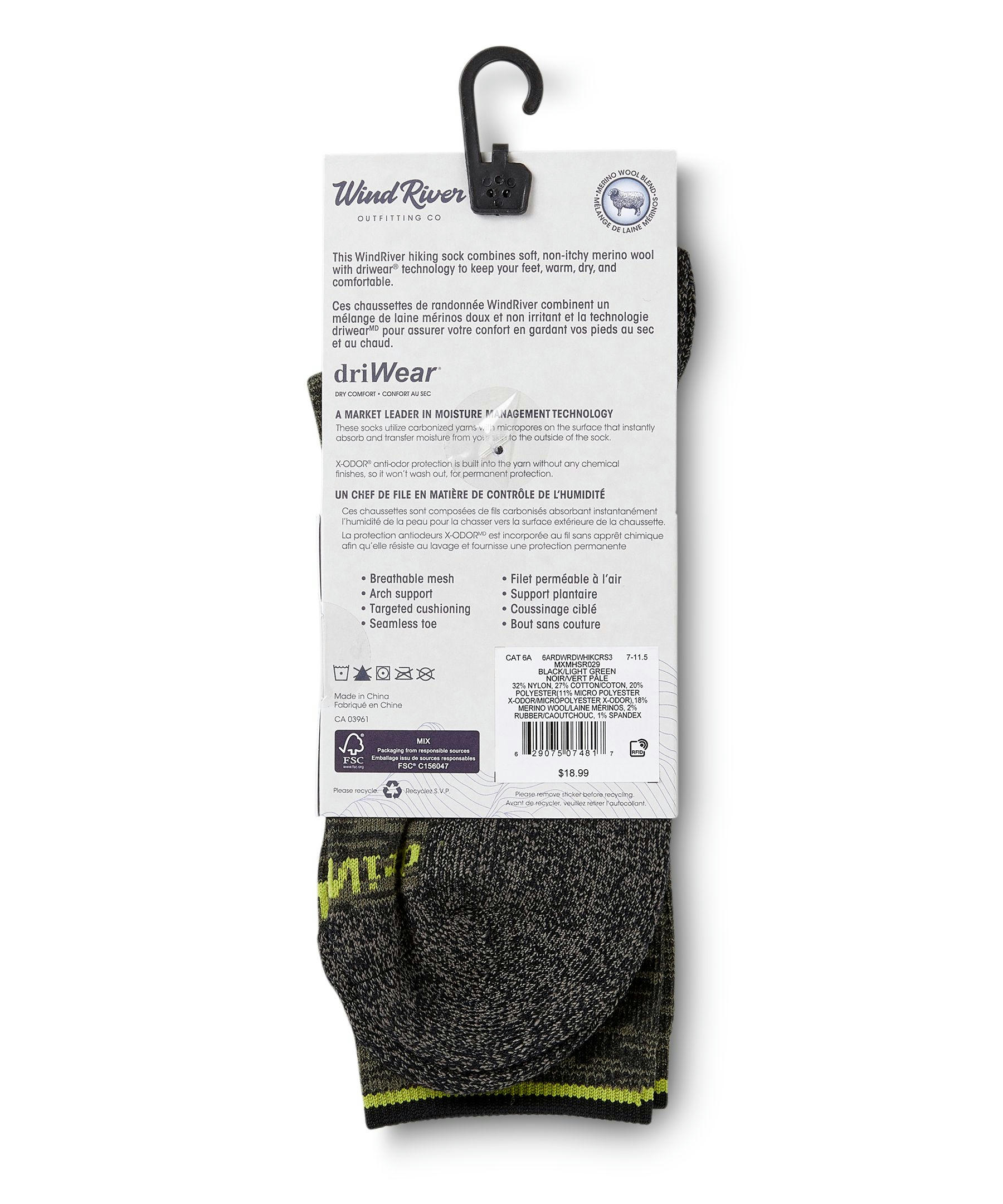 Men's driWear Hiking Crew Socks