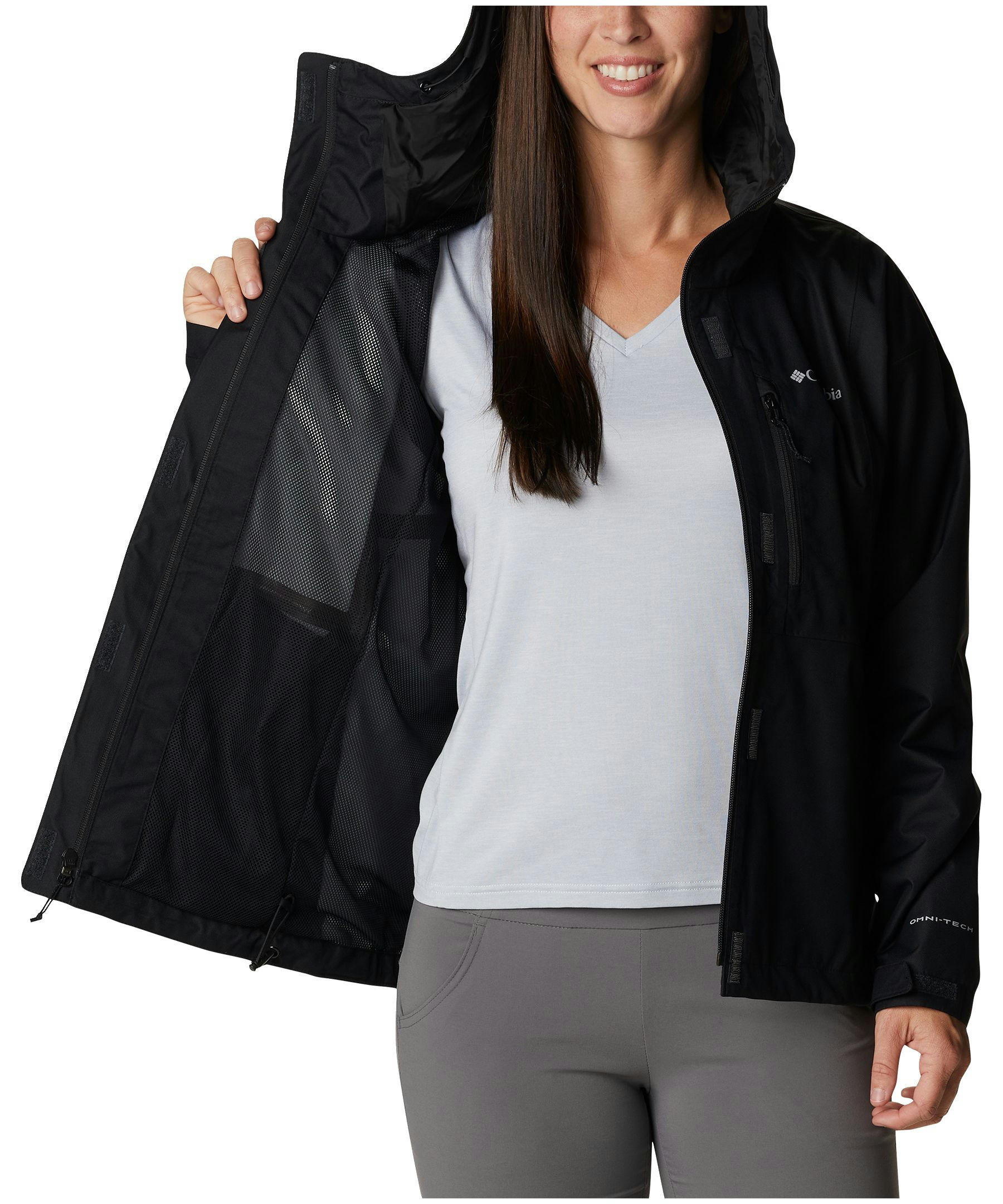 Columbia Women's Hikebound Omni-Tech Hooded Waterproof Rain Jacket