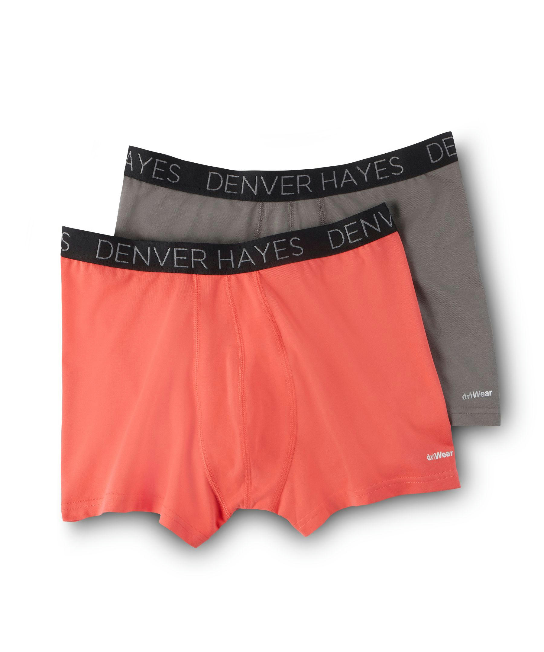 Denver Hayes Men's 2-Pack DriWear Trunk Brief