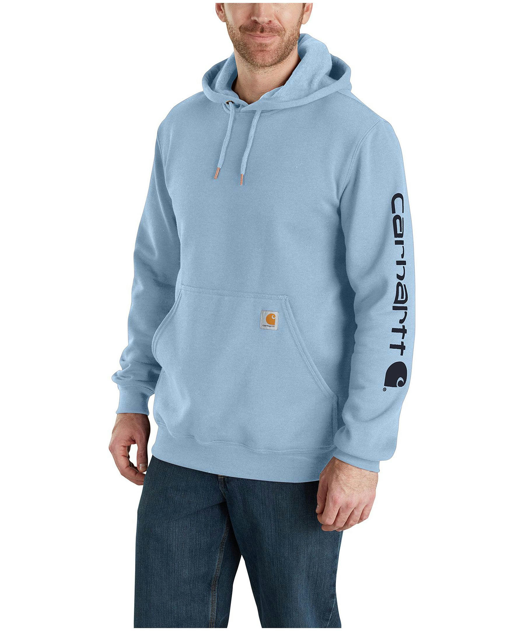Carhartt Men's Midweight Hooded Logo Sleeve Sweatshirt