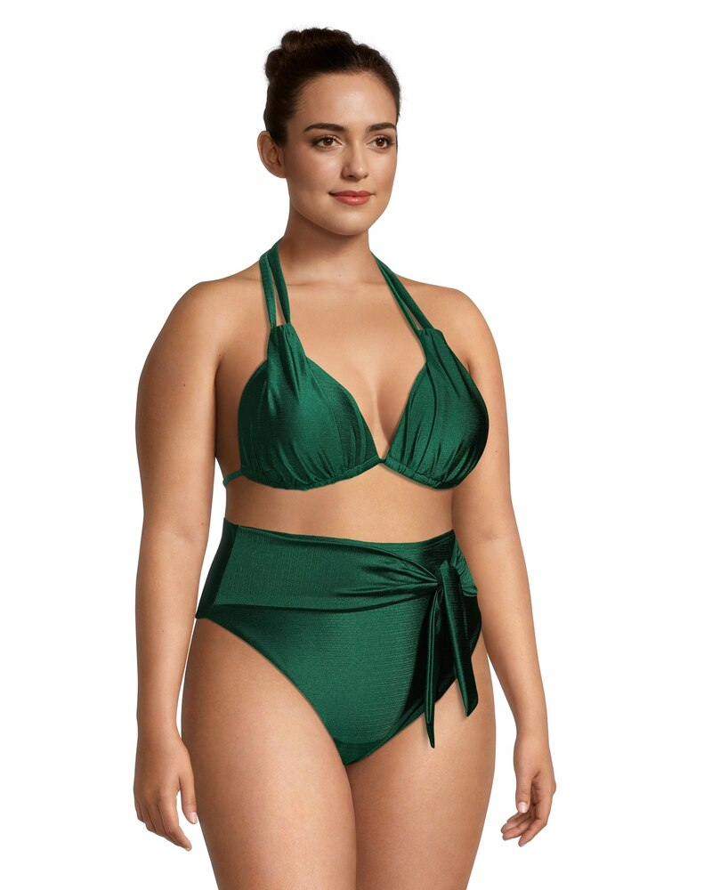 Women's Tie Front Triangle Bikini Swim Top