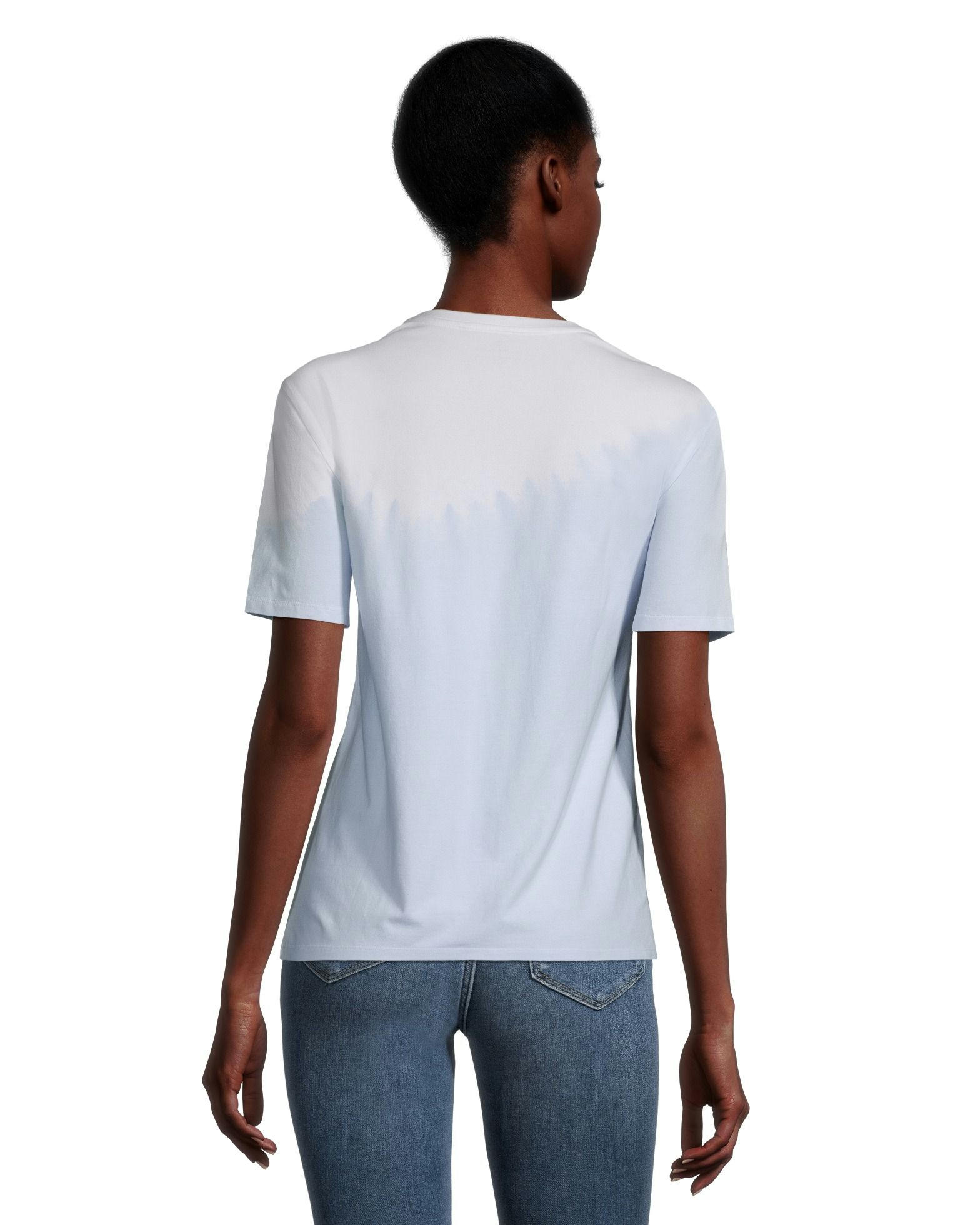 Women's Semi-Fitted Crewneck Tie Dye Graphic T Shirt