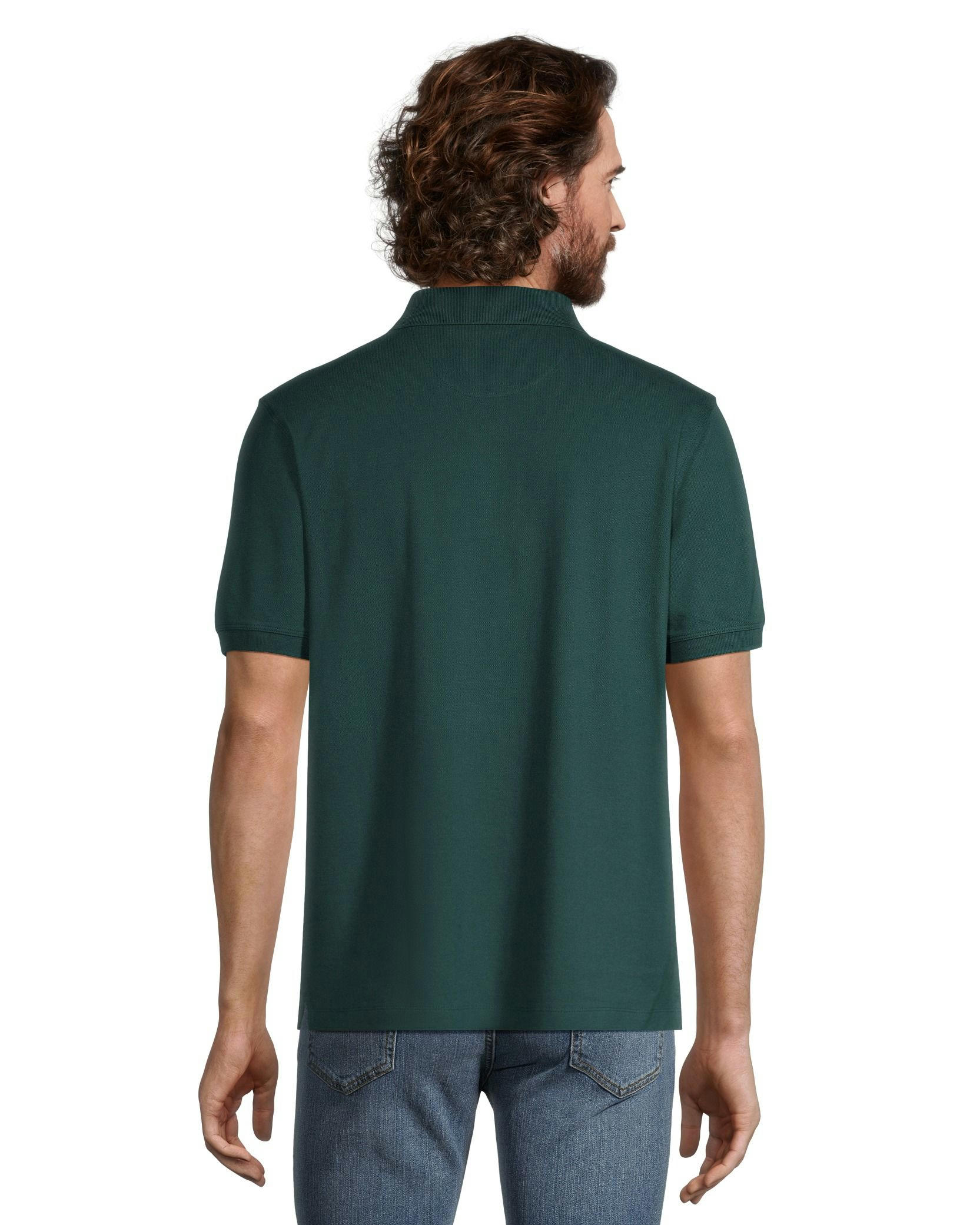 Denver Hayes Men's 50 Wash Stretch Pique Classic Fit Polo Shirt