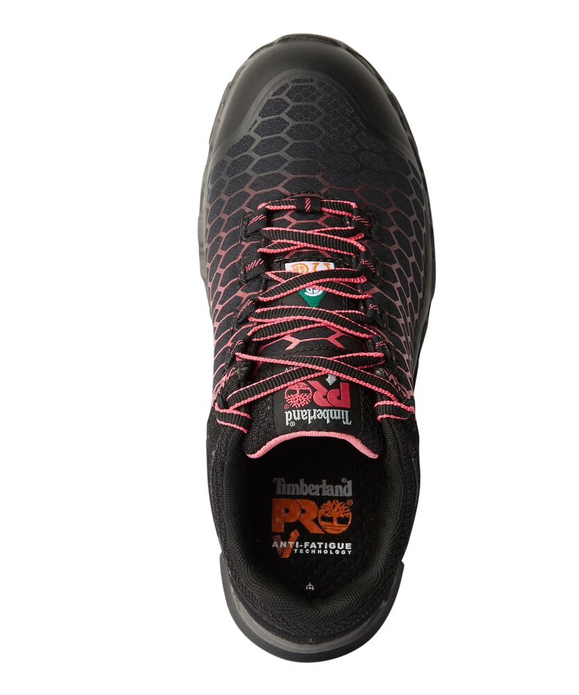 Timberland PRO Women's Powertrain Sport Aluminum Toe Composite Plate Athletic Shoes - Black/Pink