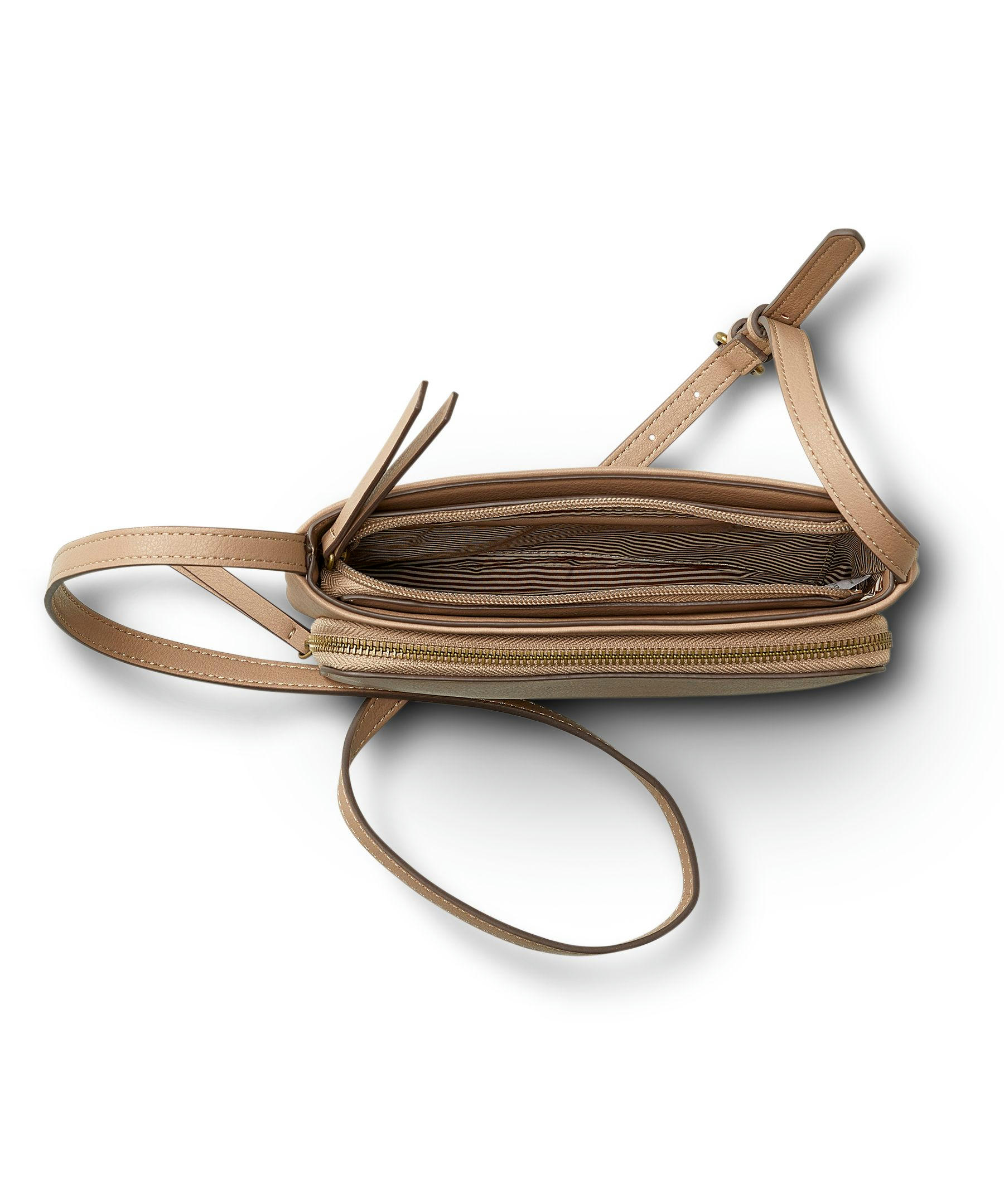 Denver Hayes Women's Crossbody Purse With Zippered Compartment and Removable Strap