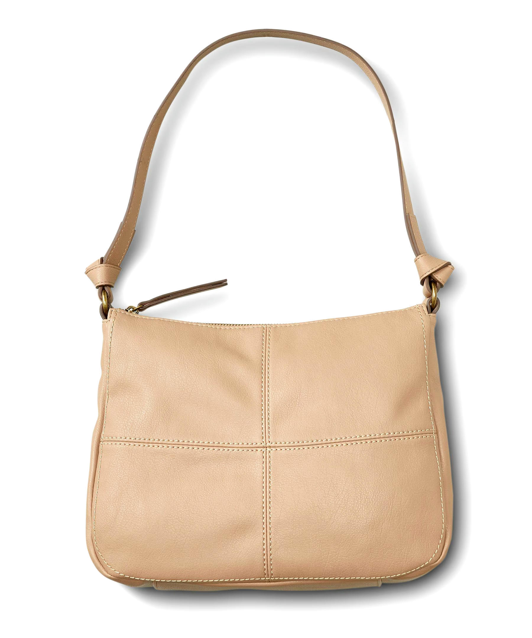 Denver Hayes Women's Shoulder Bag with Stitch Detailing and Zippered Outer Pocket