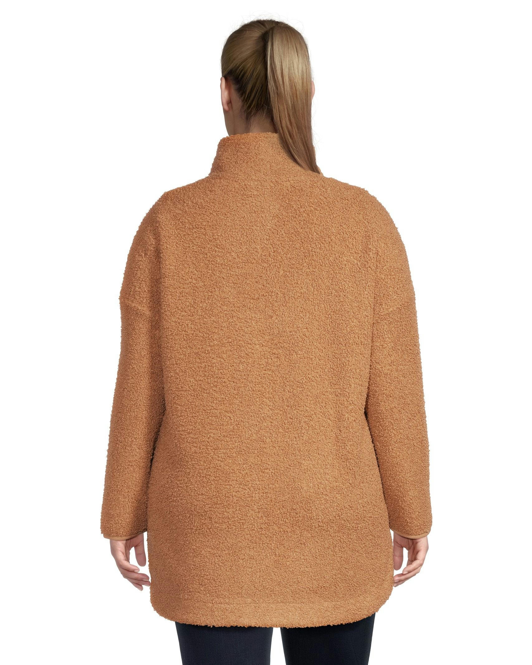 Denver Hayes Women's Bouclé Long Fleece Full Zip Jacket