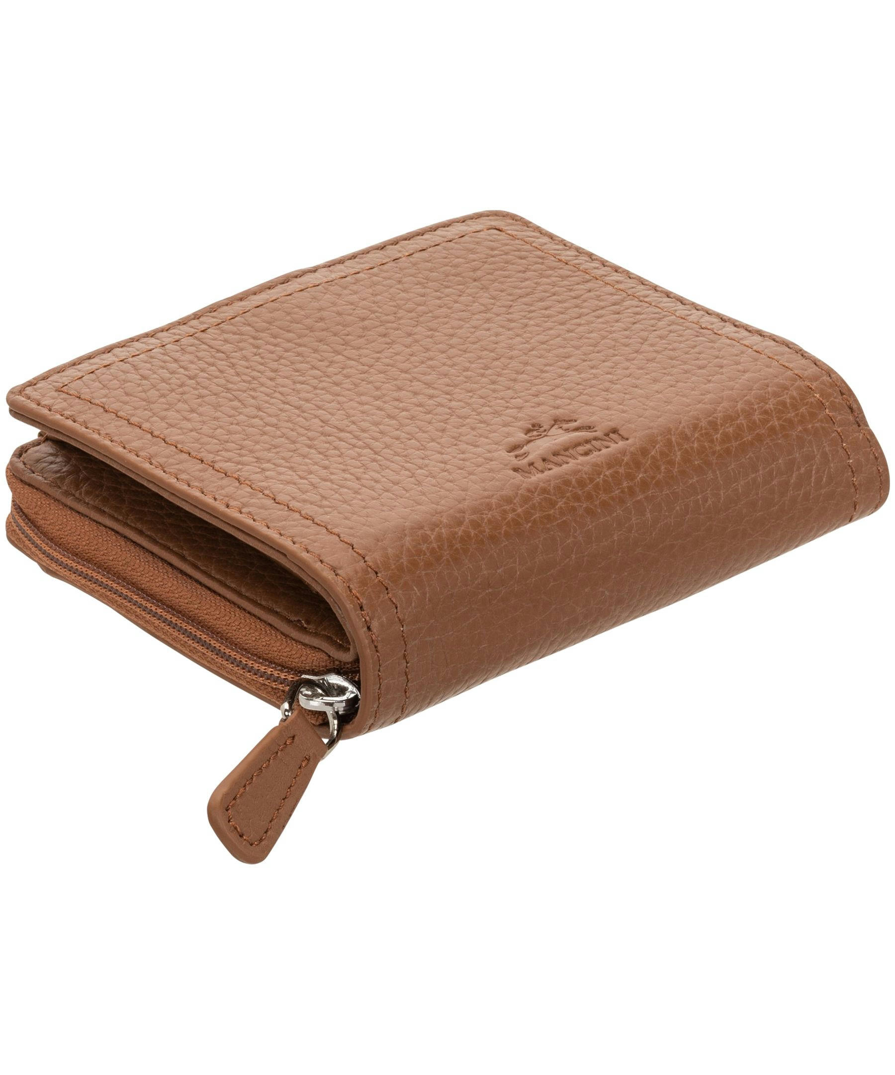 Mancini Leather Goods Women's Peblled RFID Secure Small Clutch Wallet