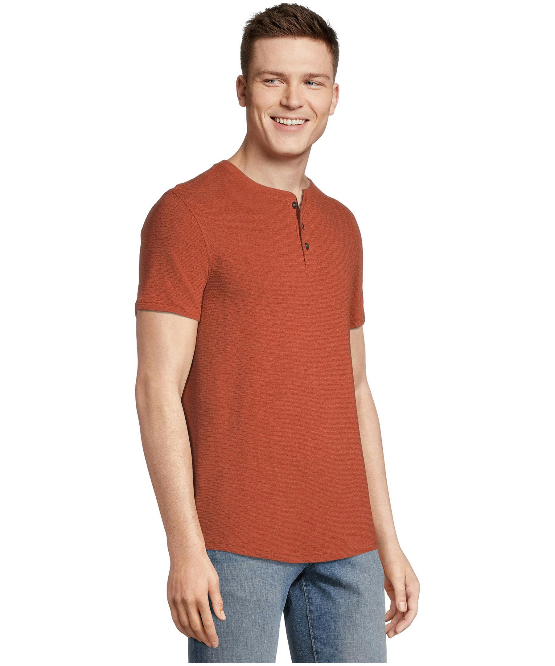 Men's Short Sleeve Modern Fit Ottoman Henley Shirt