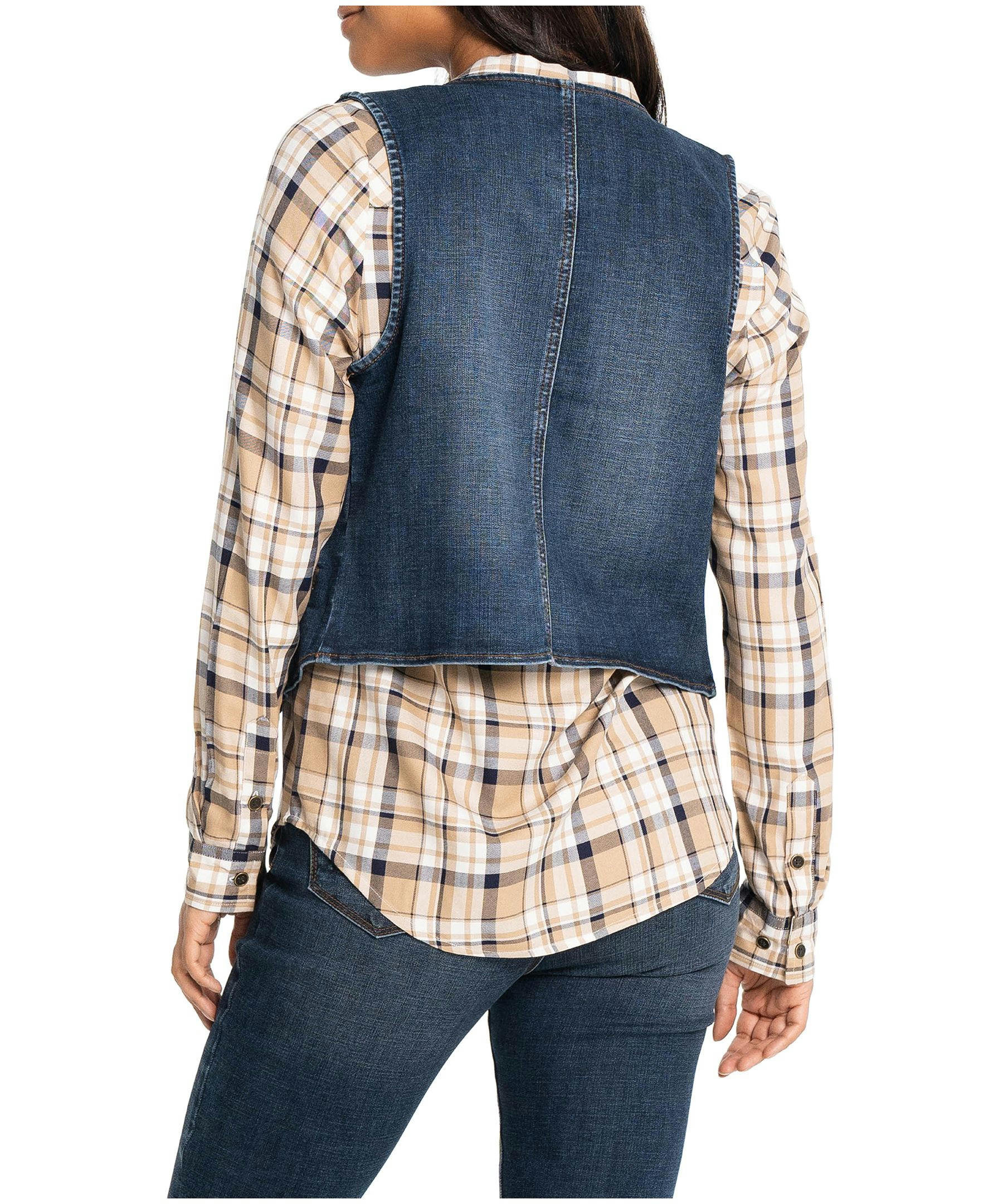 Lois Lylia Stretch Denim Vest