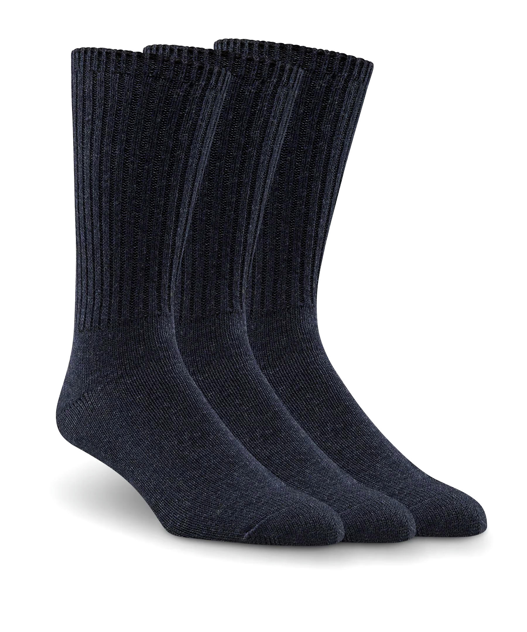 Denver Hayes Men's Casual Rib Socks, 3 Pack