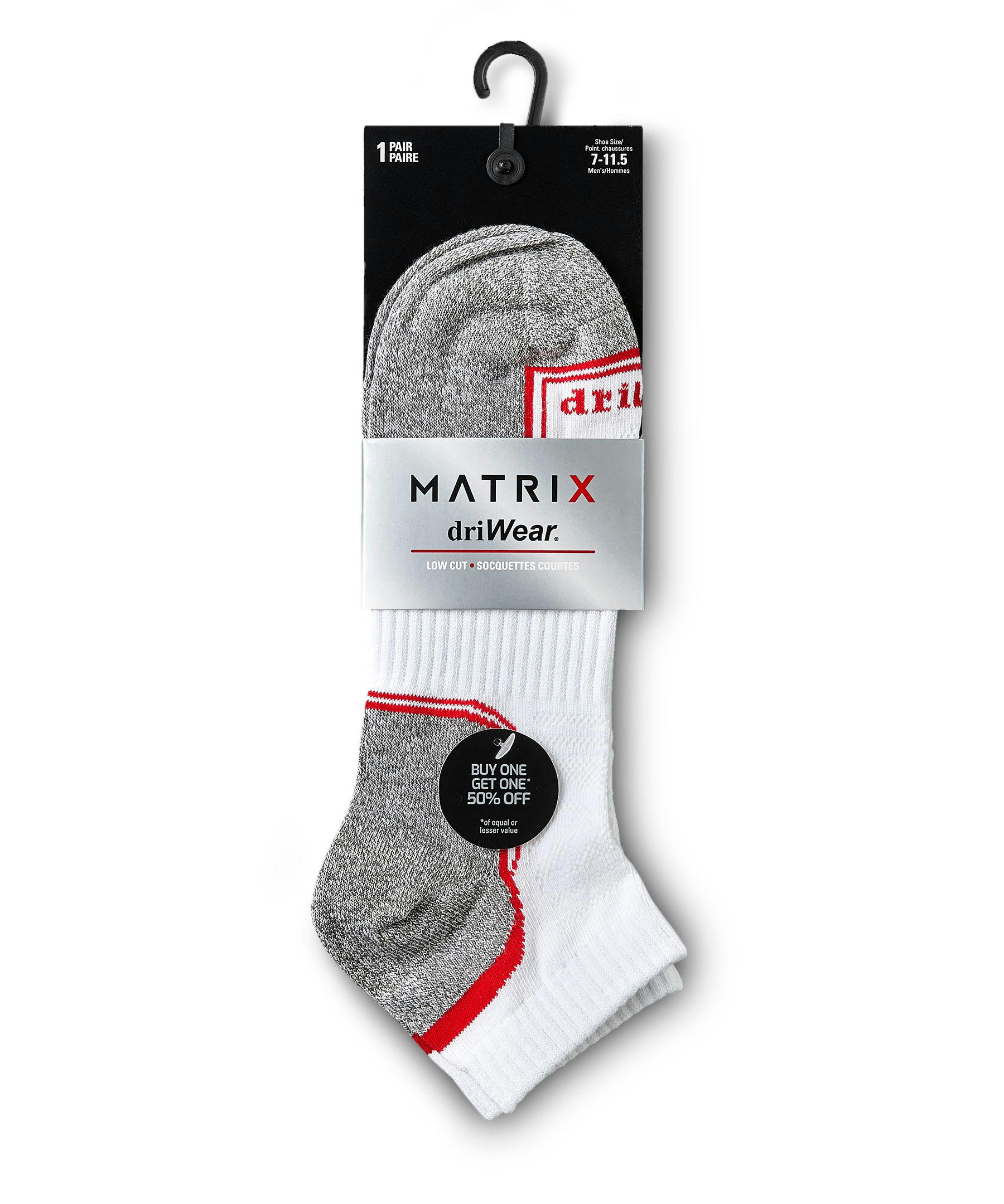 Matrix Men's driWear Low Cut Thin Sport Socks