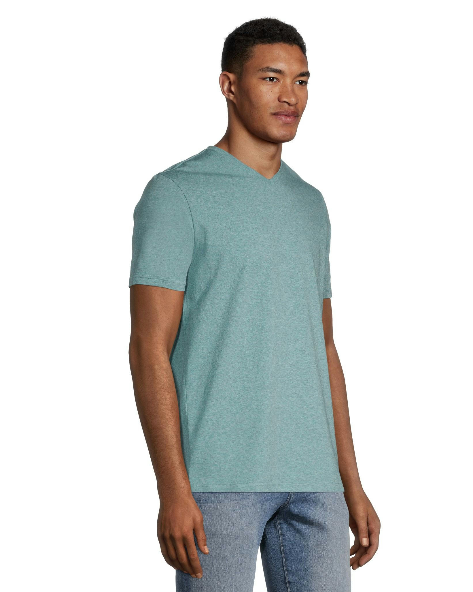 Denver Hayes Men's Stretch Modern Fit V-Neck T-Shirt