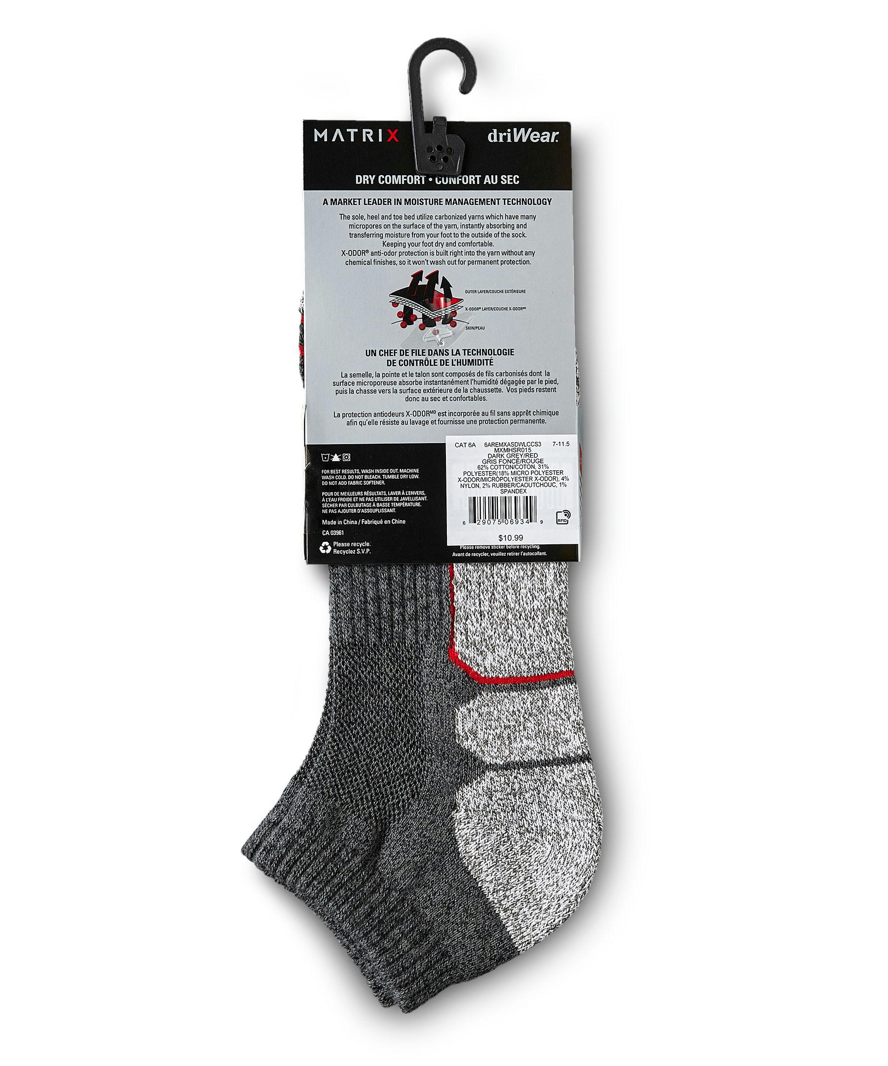 Matrix Men's driWear  Low Cut Cushion Sport Socks