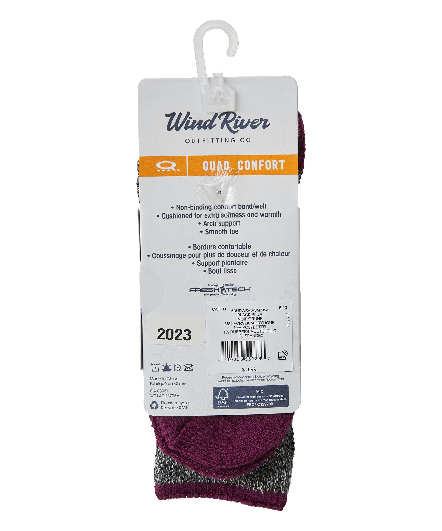 WindRiver Women's Quad Comfort Outdoor Thermal Crew Socks