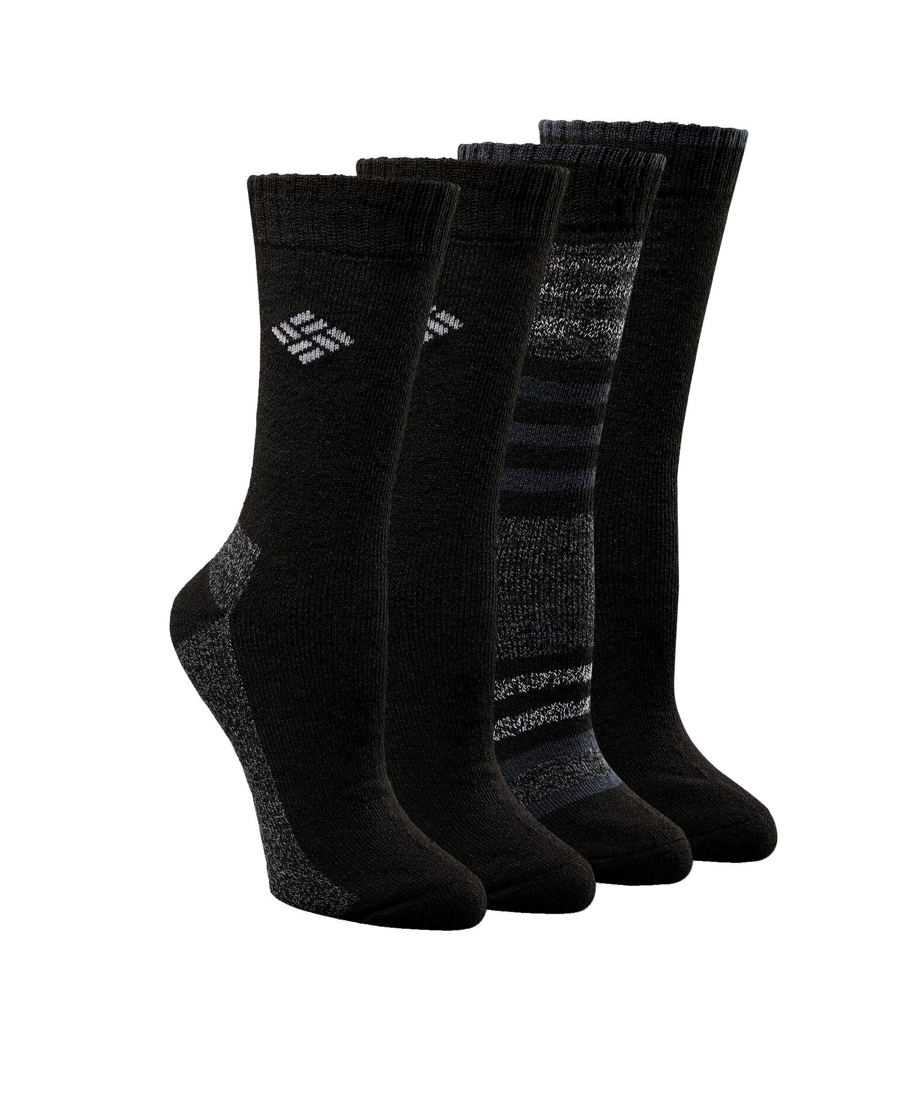 Columbia Women's 4 Pack Stripe Moisture Guard Crew Socks