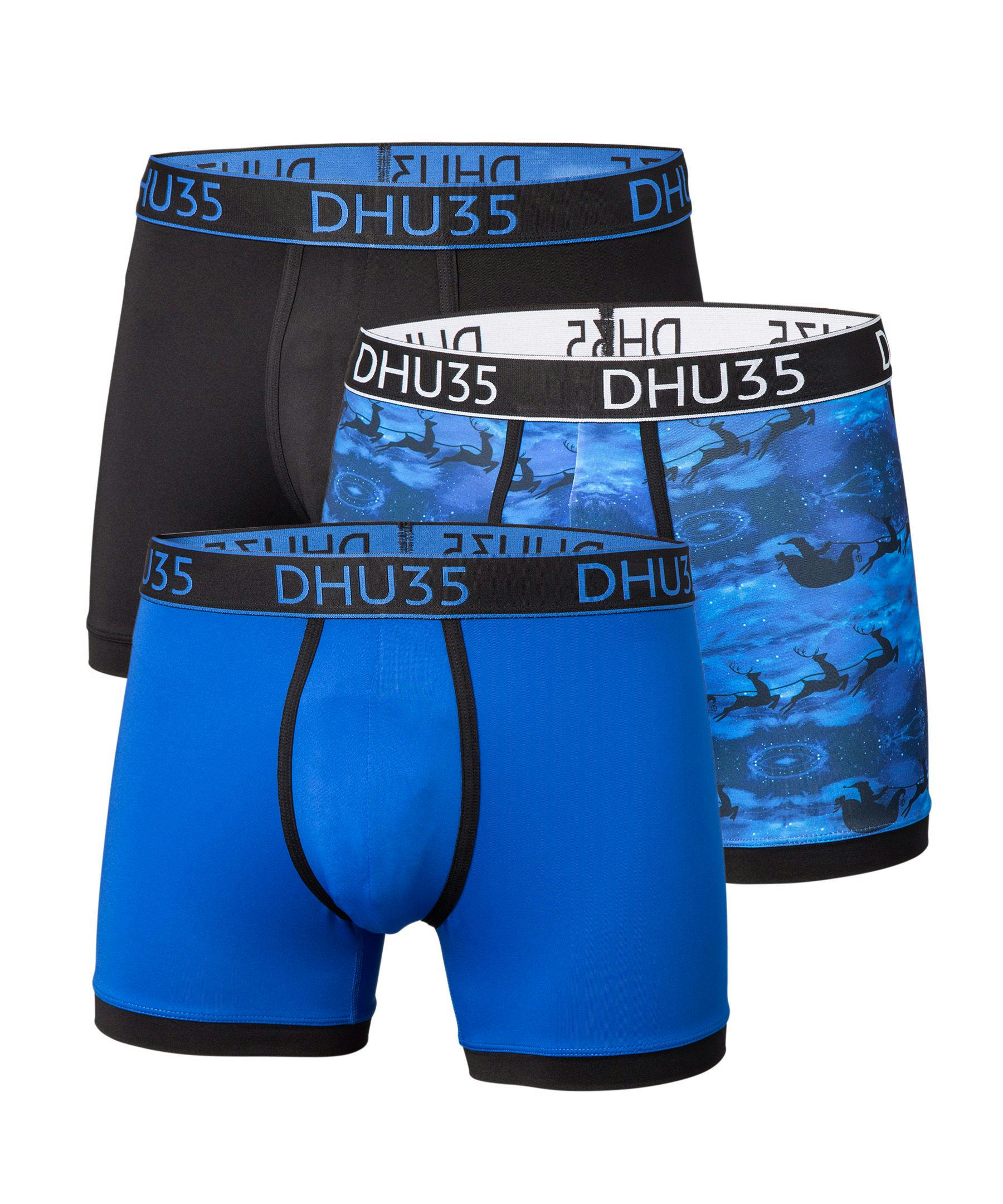 Denver Hayes Men's 3 Pack X-Mas Microfibre Boxer Brief Underwear