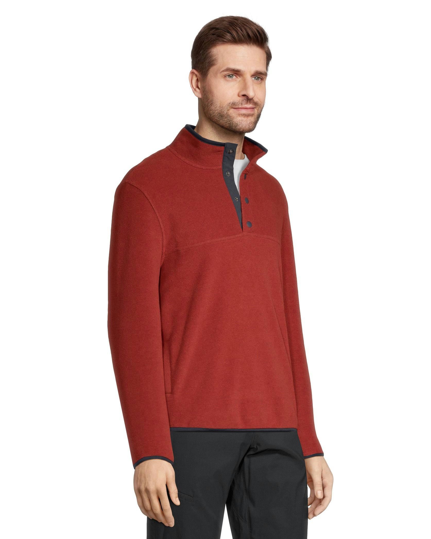 WindRiver Men's Outdoor Fleece Quarter Snap Mockneck