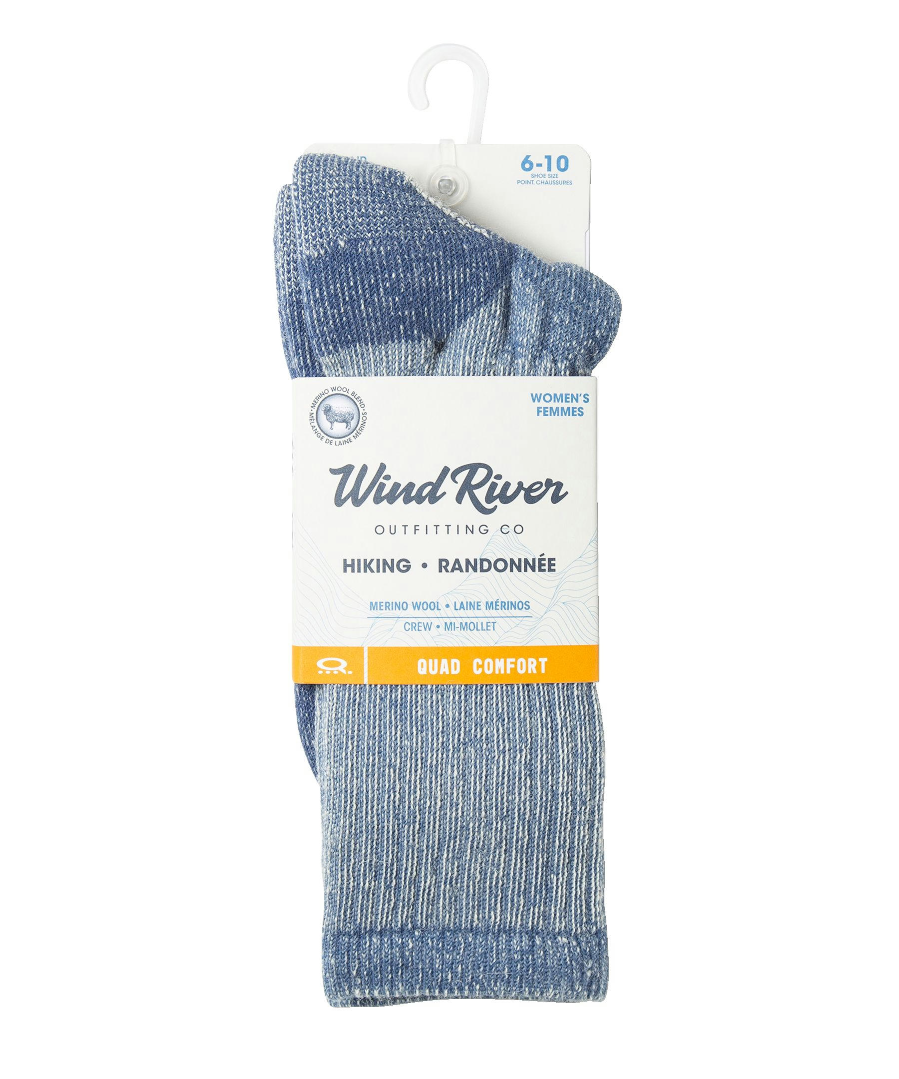 WindRiver Women's Merino Comfort Crew Socks